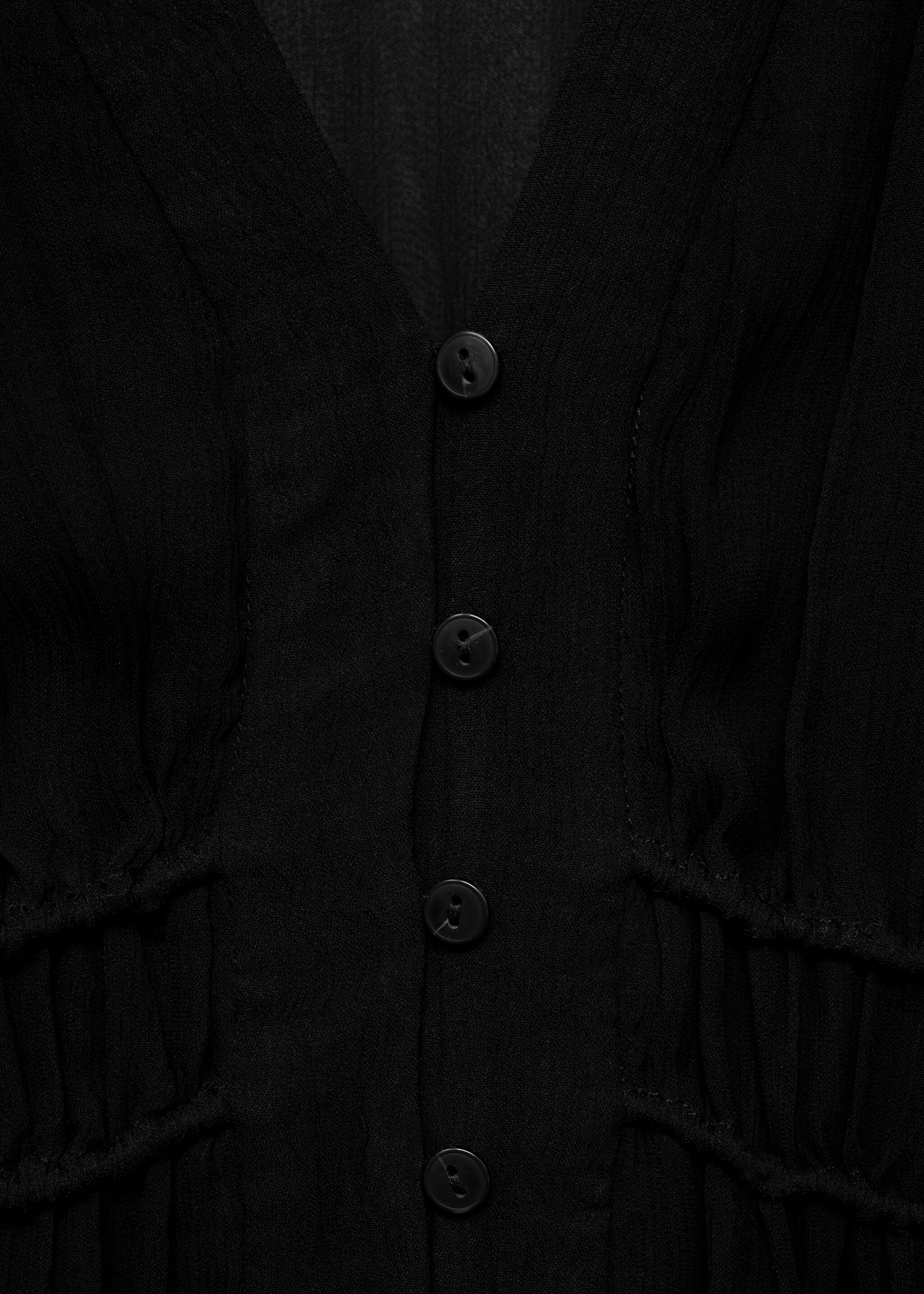 Robe gaze manches bouffantes - Détail de l'article 8, Noir. Ref: 17015830-00.