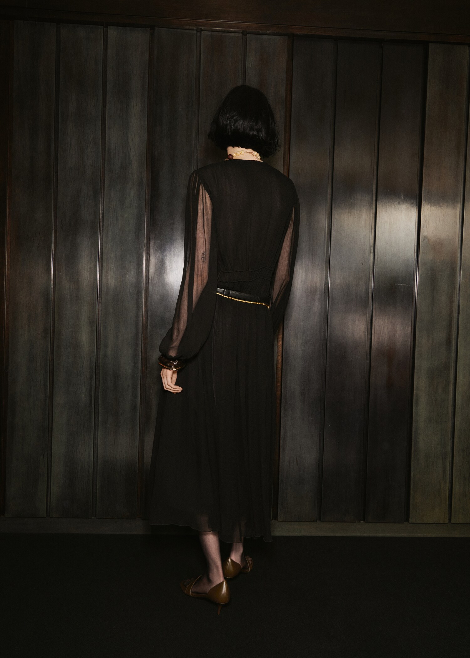 Robe gaze manches bouffantes - Verso de l’article