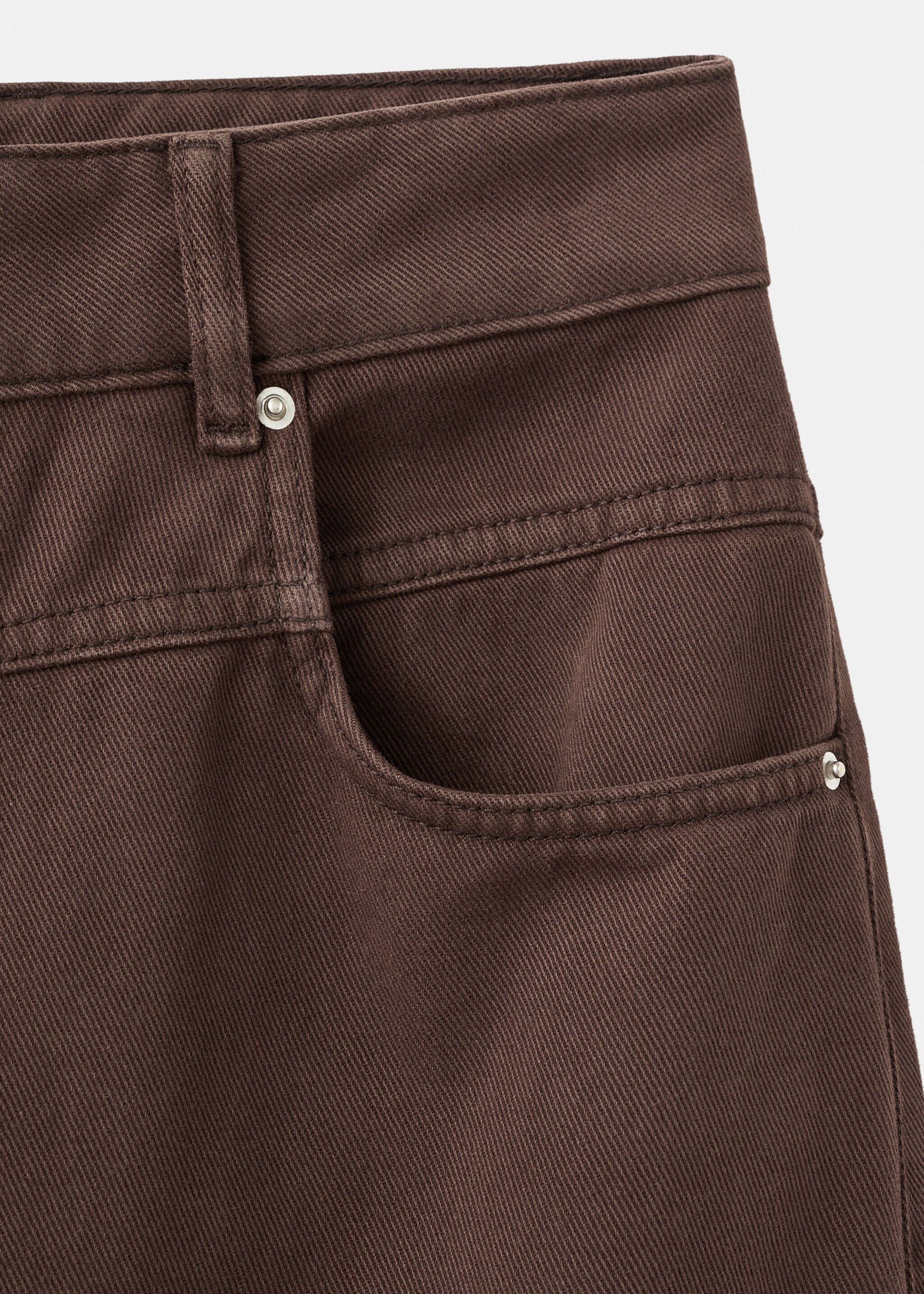 Jean wide leg loose taille moyenne - Détail de l'article 8, Chocolat. Ref: 17015831-00.