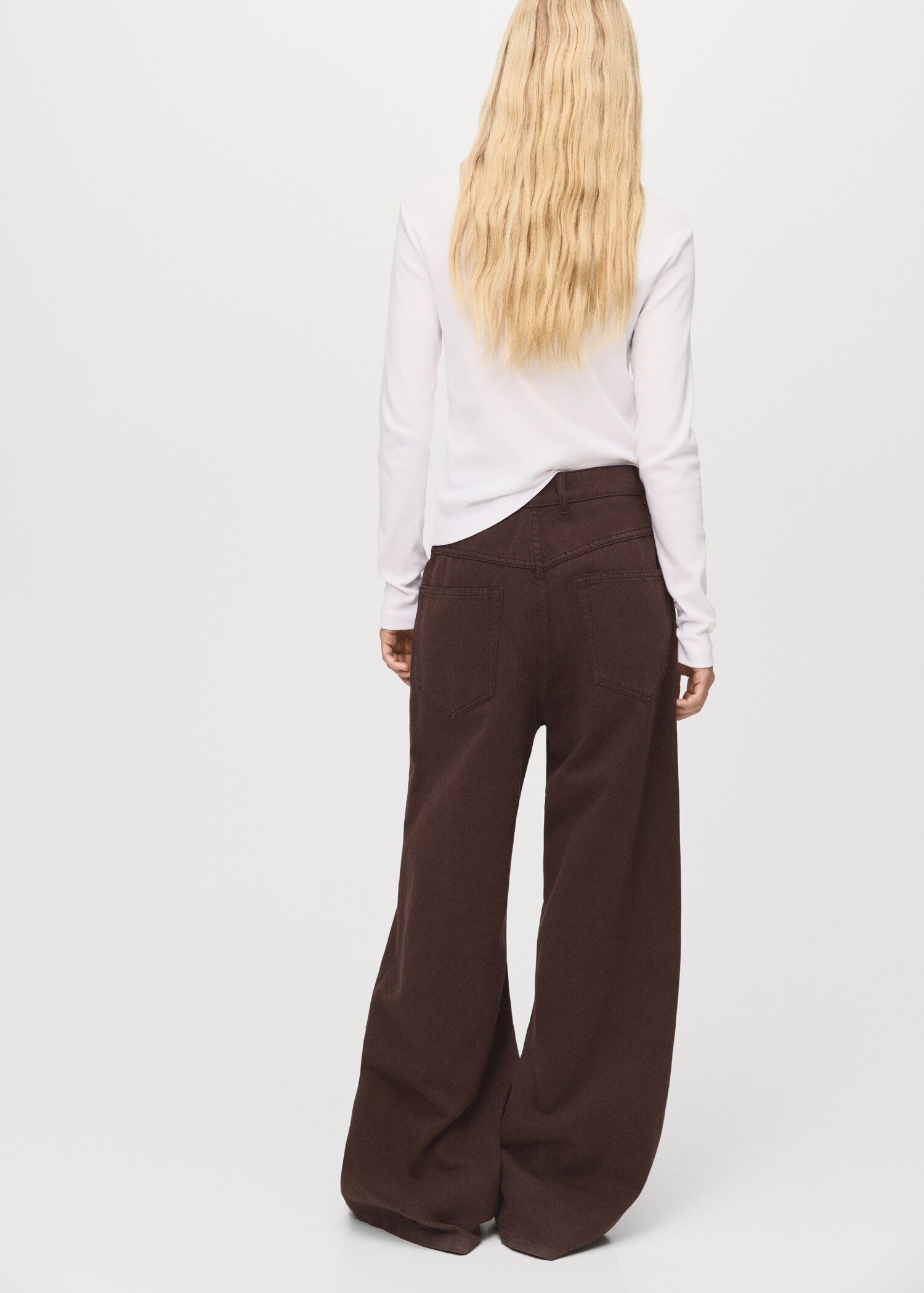 Wide-leg mid-rise loose-fit jeans - Reverse of the article