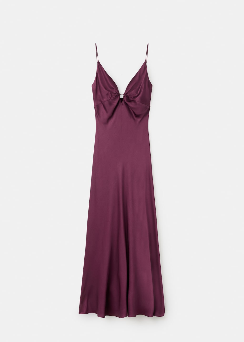 V-neck satin dress - image 4