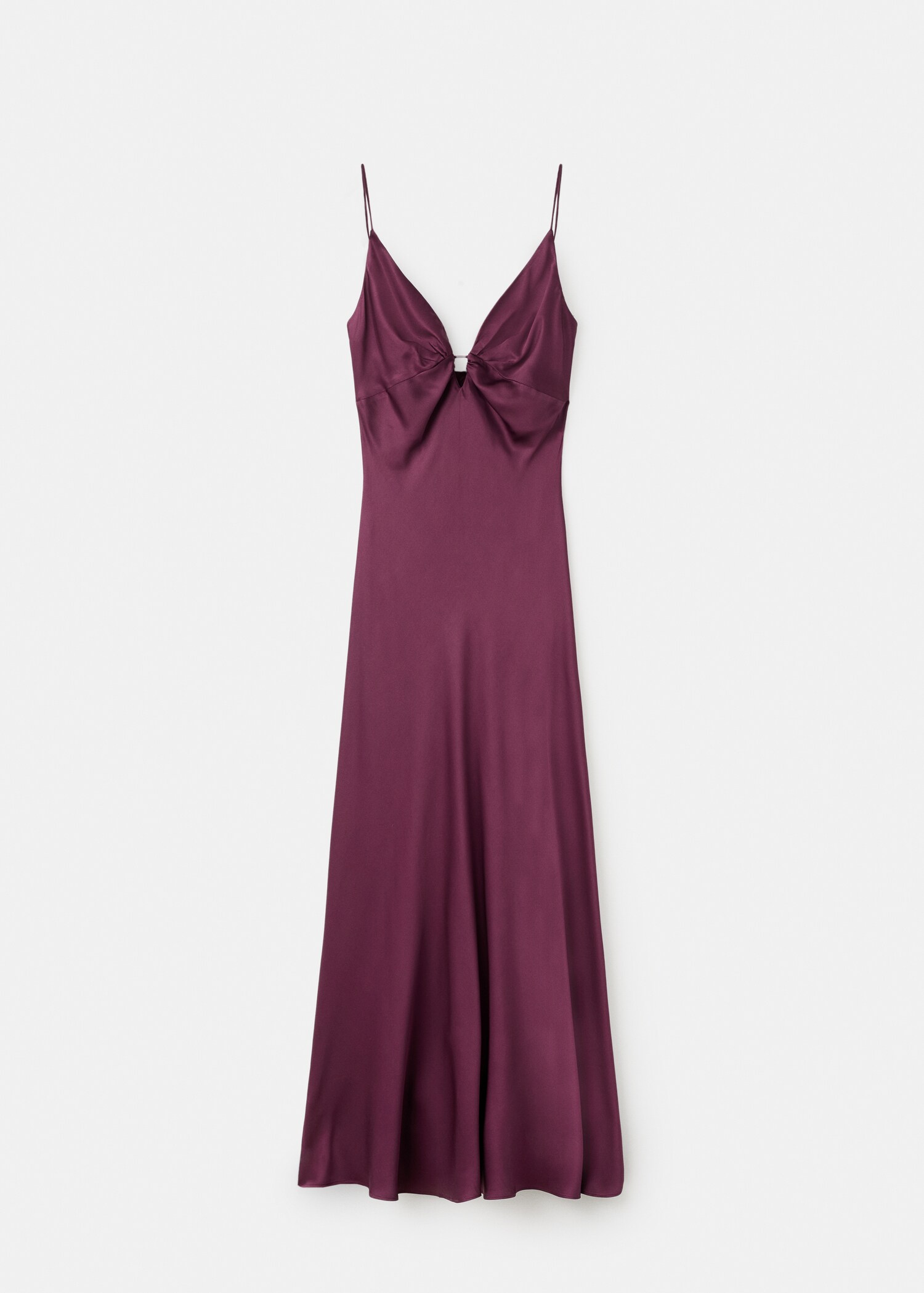 V-neck satin dress - Article without model