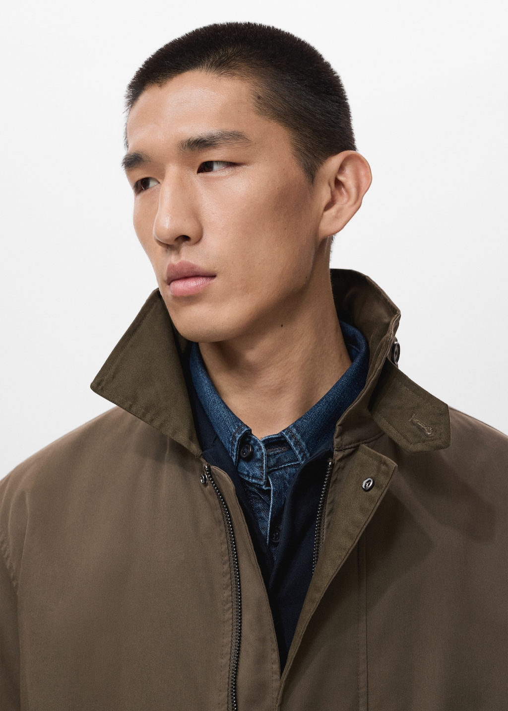 Water-repellent cotton barn jacket with pockets