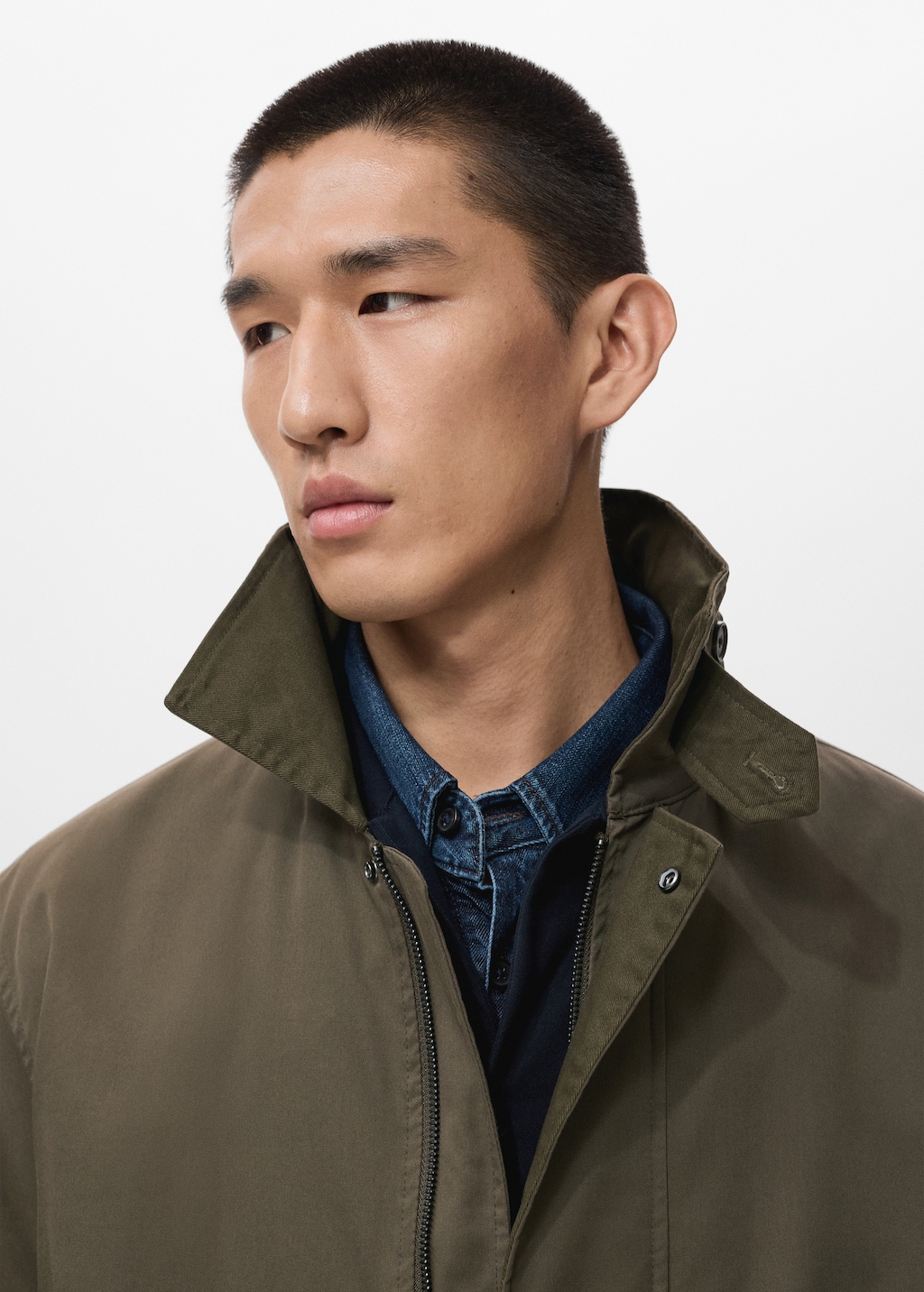 Water-repellent cotton barn jacket with pockets