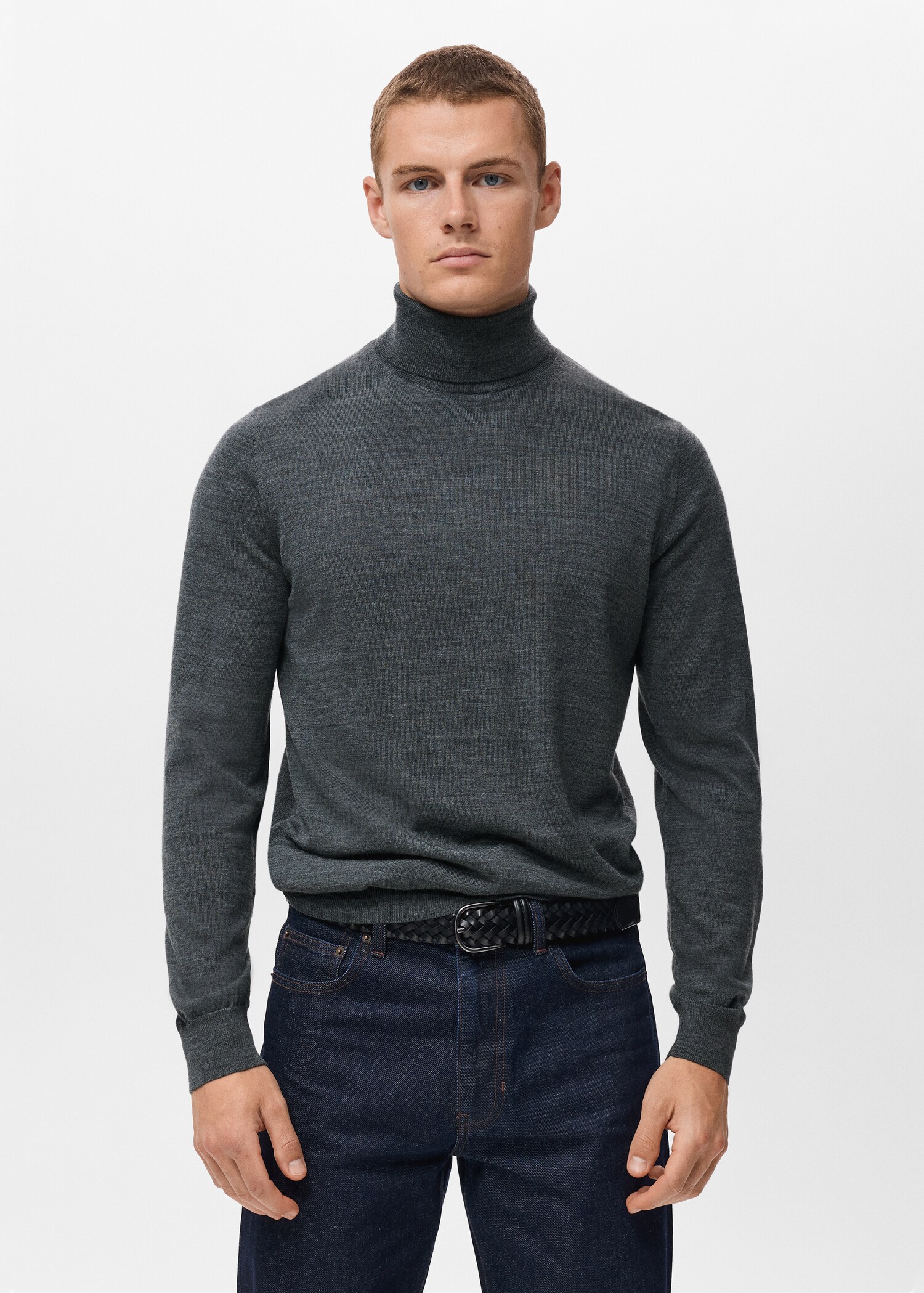 100% wool turtleneck sweater - Medium plane