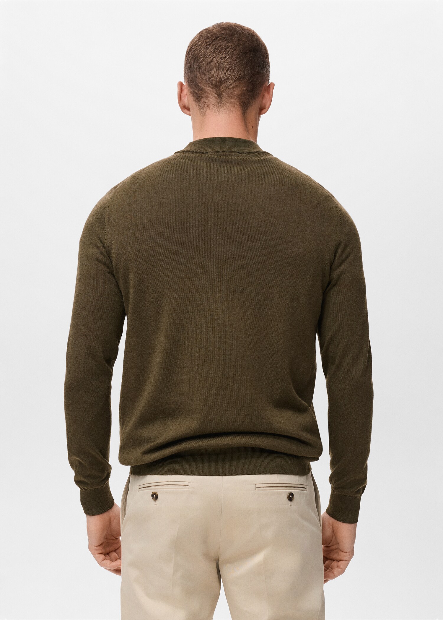 100% wool turtleneck sweater - Reverse of the article