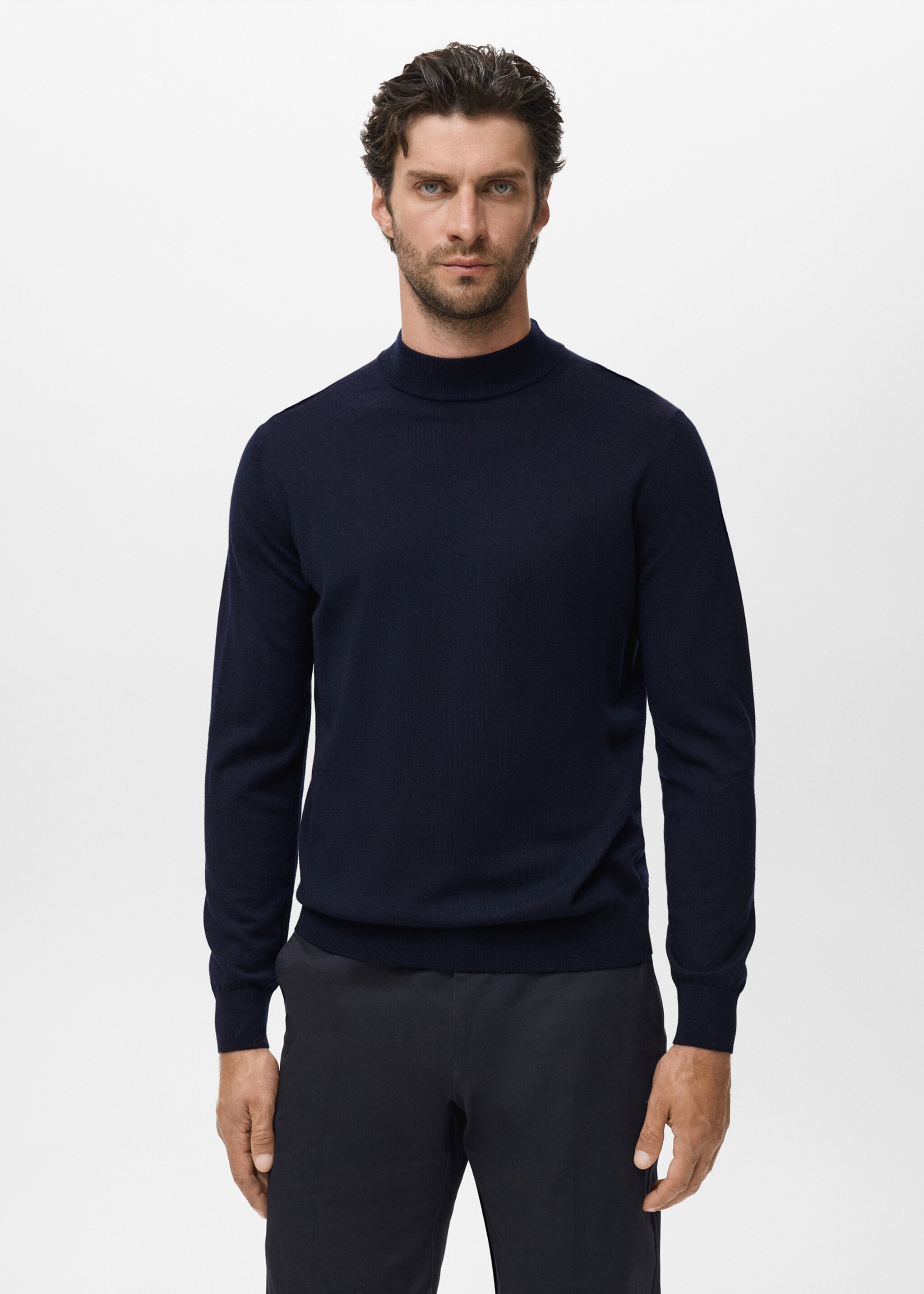 100% wool turtleneck sweater - Medium plane, Navy. Ref: 17015973-00.
