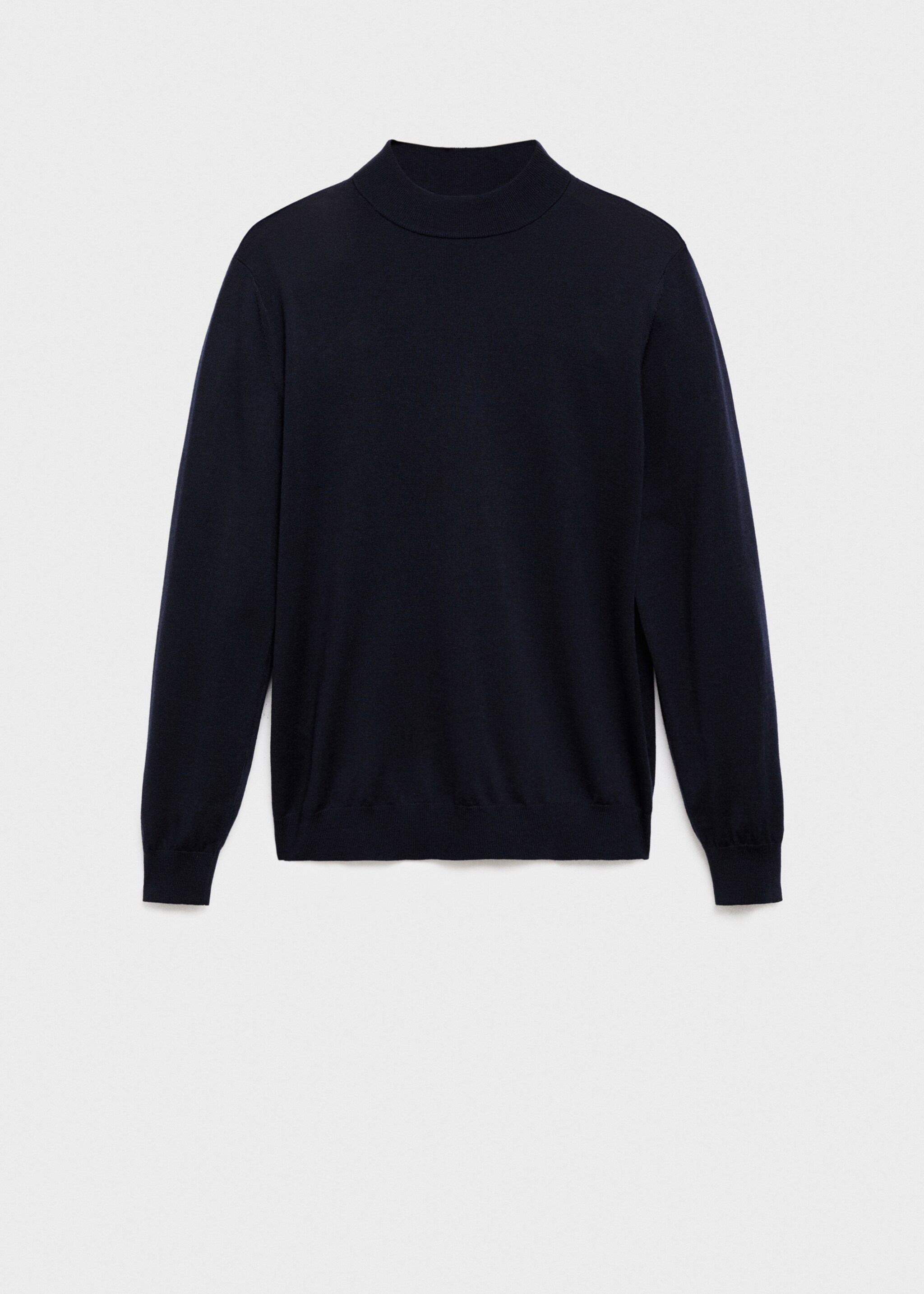 Pull-over 100 % laine col montant - Article sans modèle, Bleu marine. Ref: 17015973-00.
