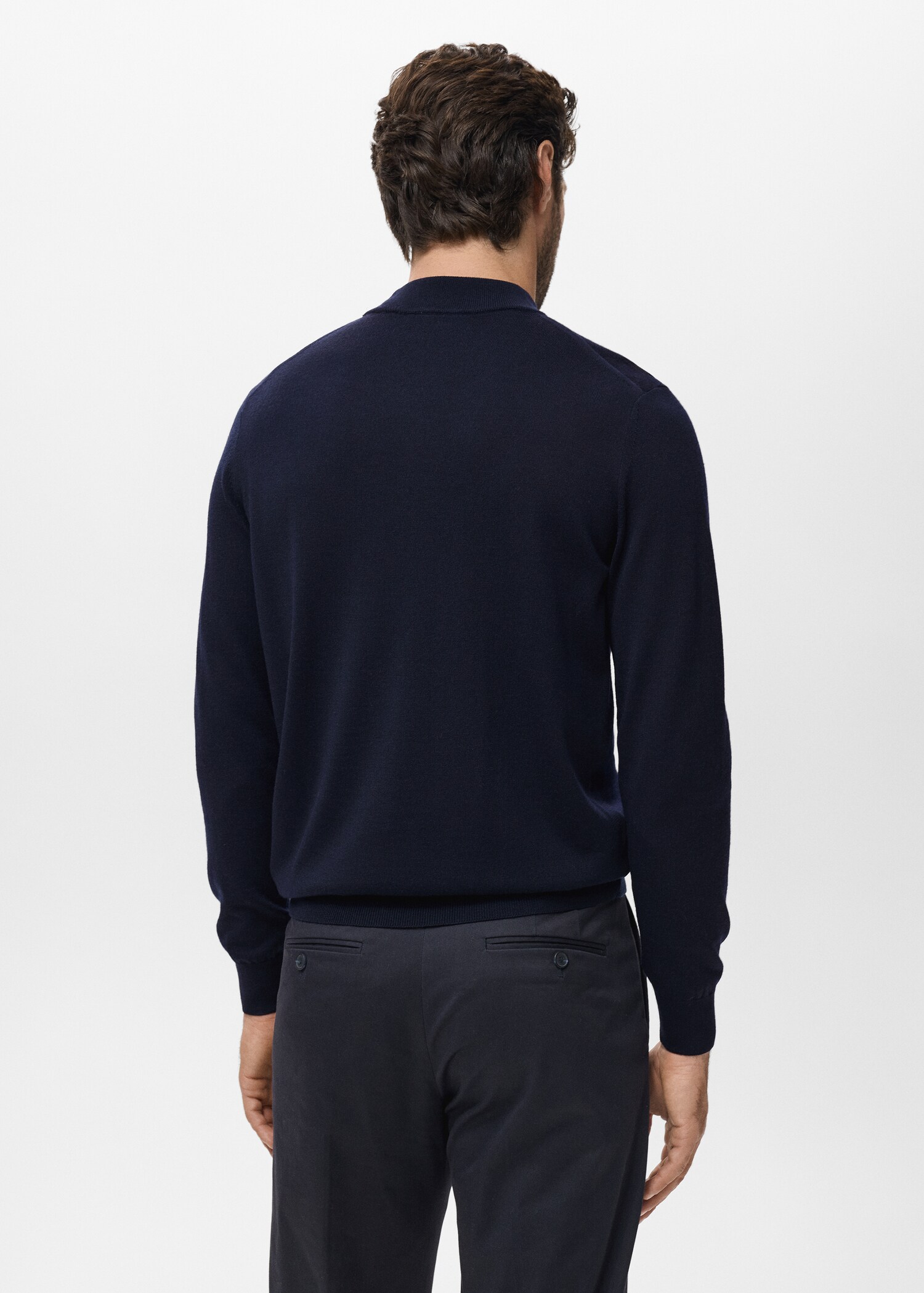 Pull-over 100 % laine col montant - Verso de l’article