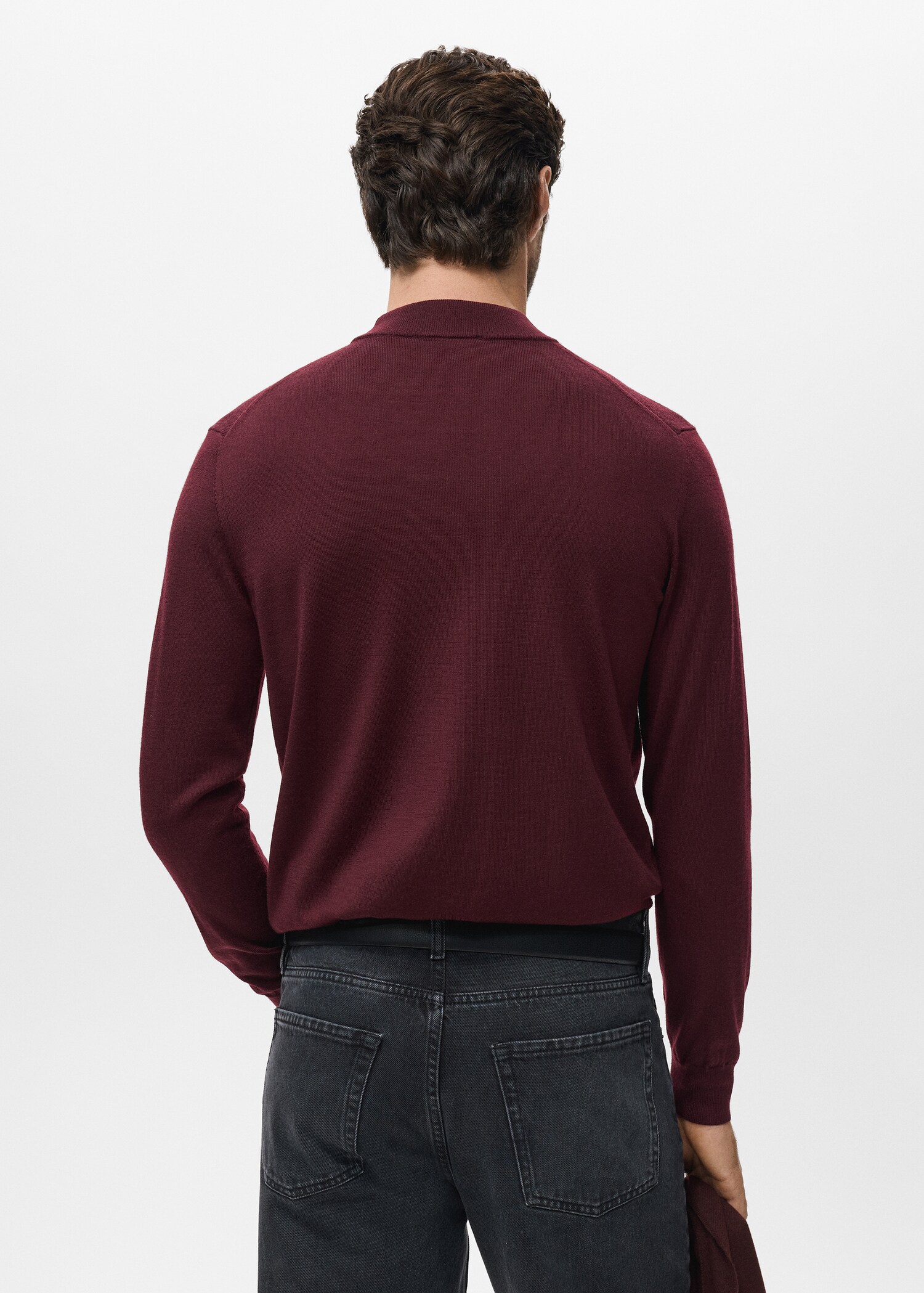 Pull-over 100 % laine col montant - Verso de l’article