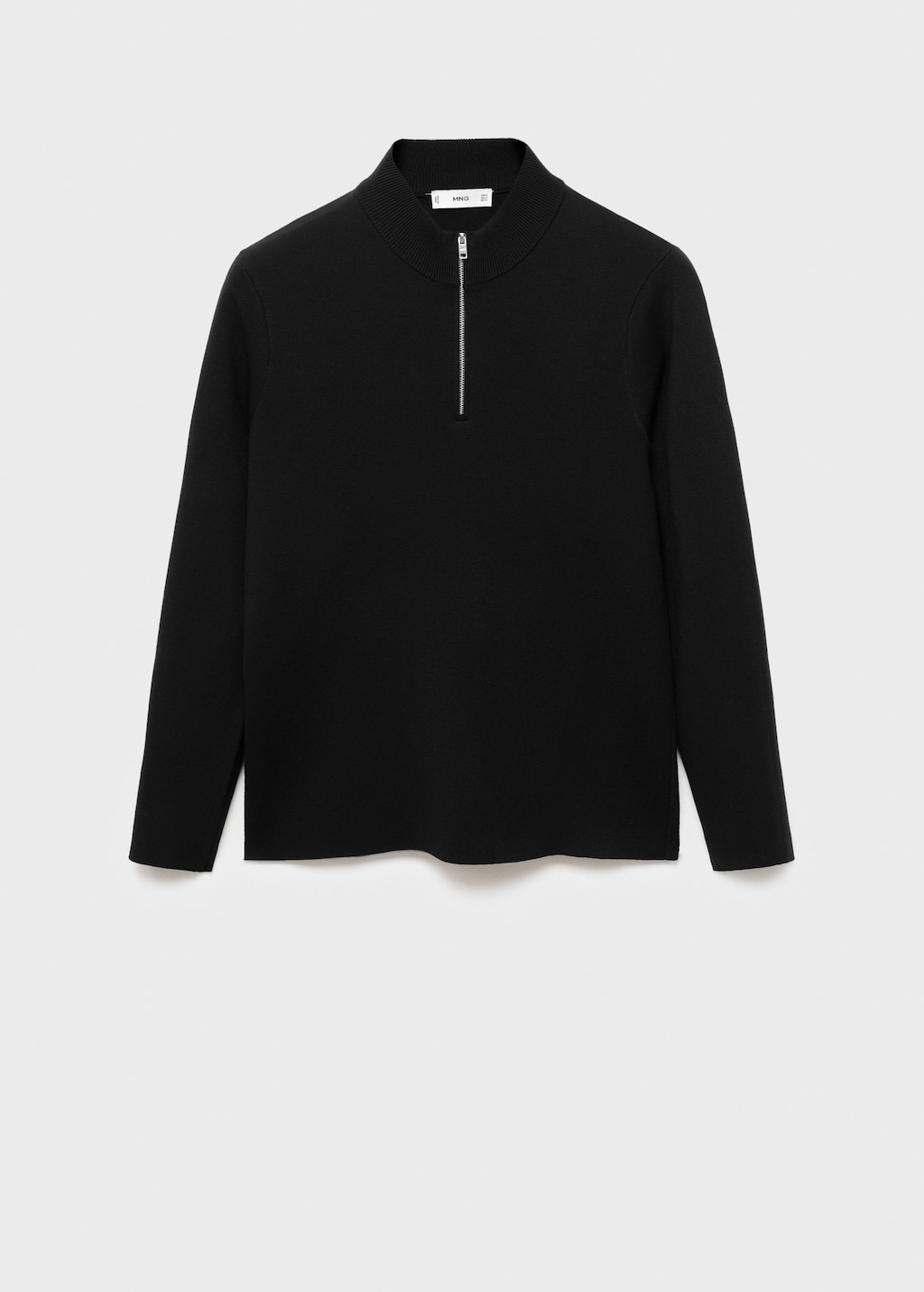 Knitted sweater with perkins neck