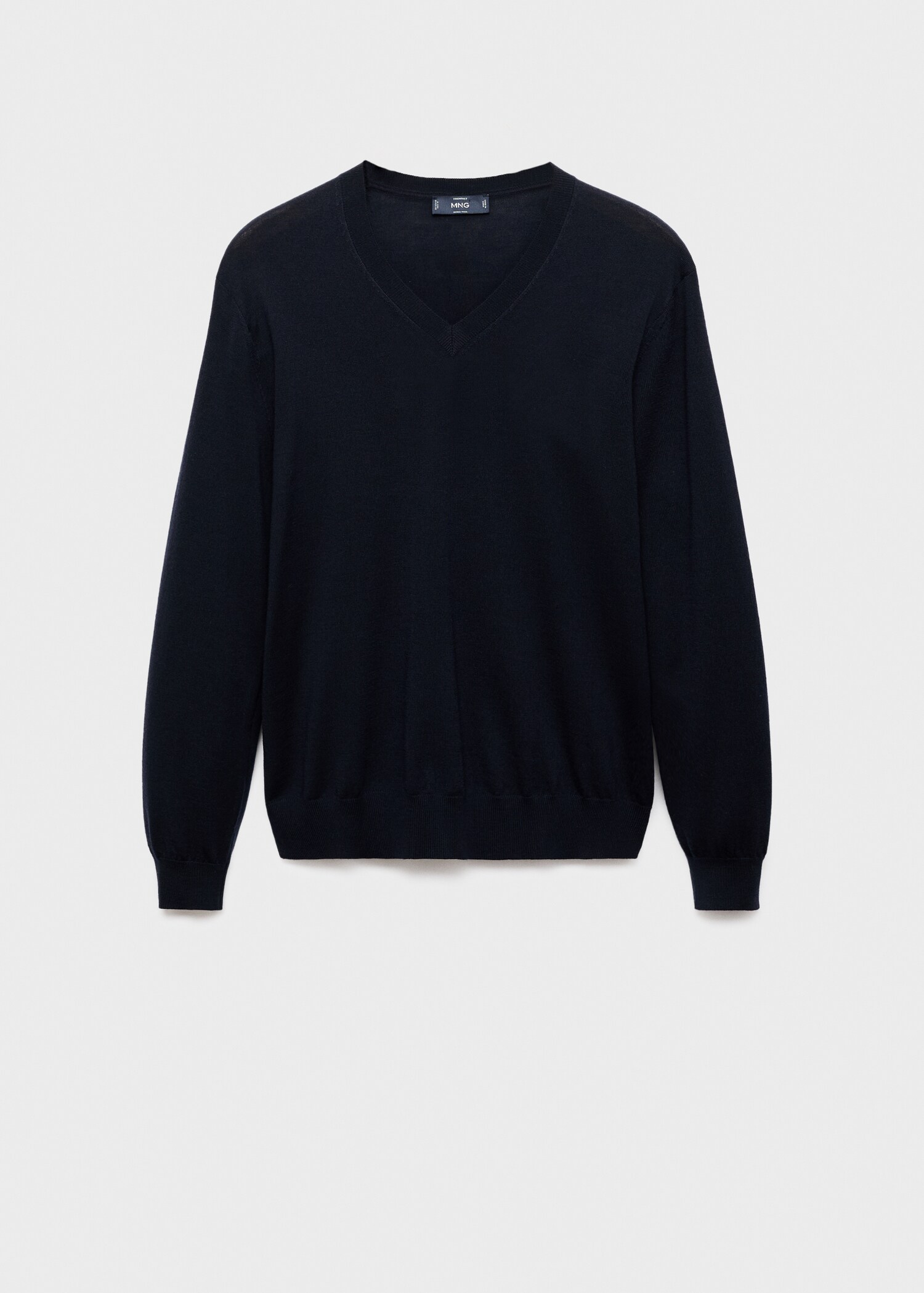 Pull-over 100 % laine mérinos col V - Article sans modèle