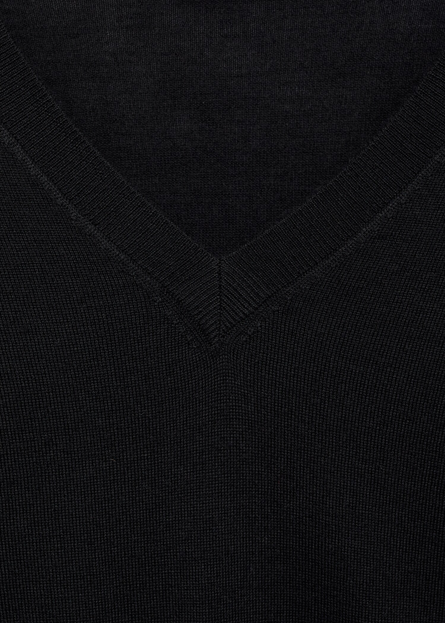 Pull-over 100 % laine mérinos col V - Détail de l'article 8