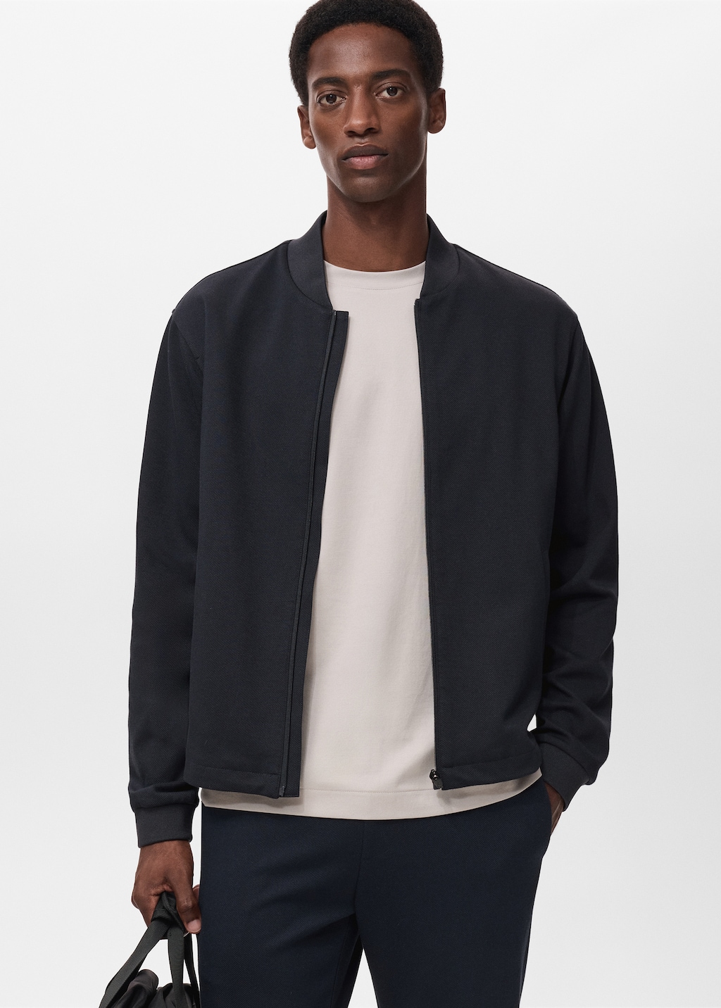 Comfort stretch zip-up hoodie