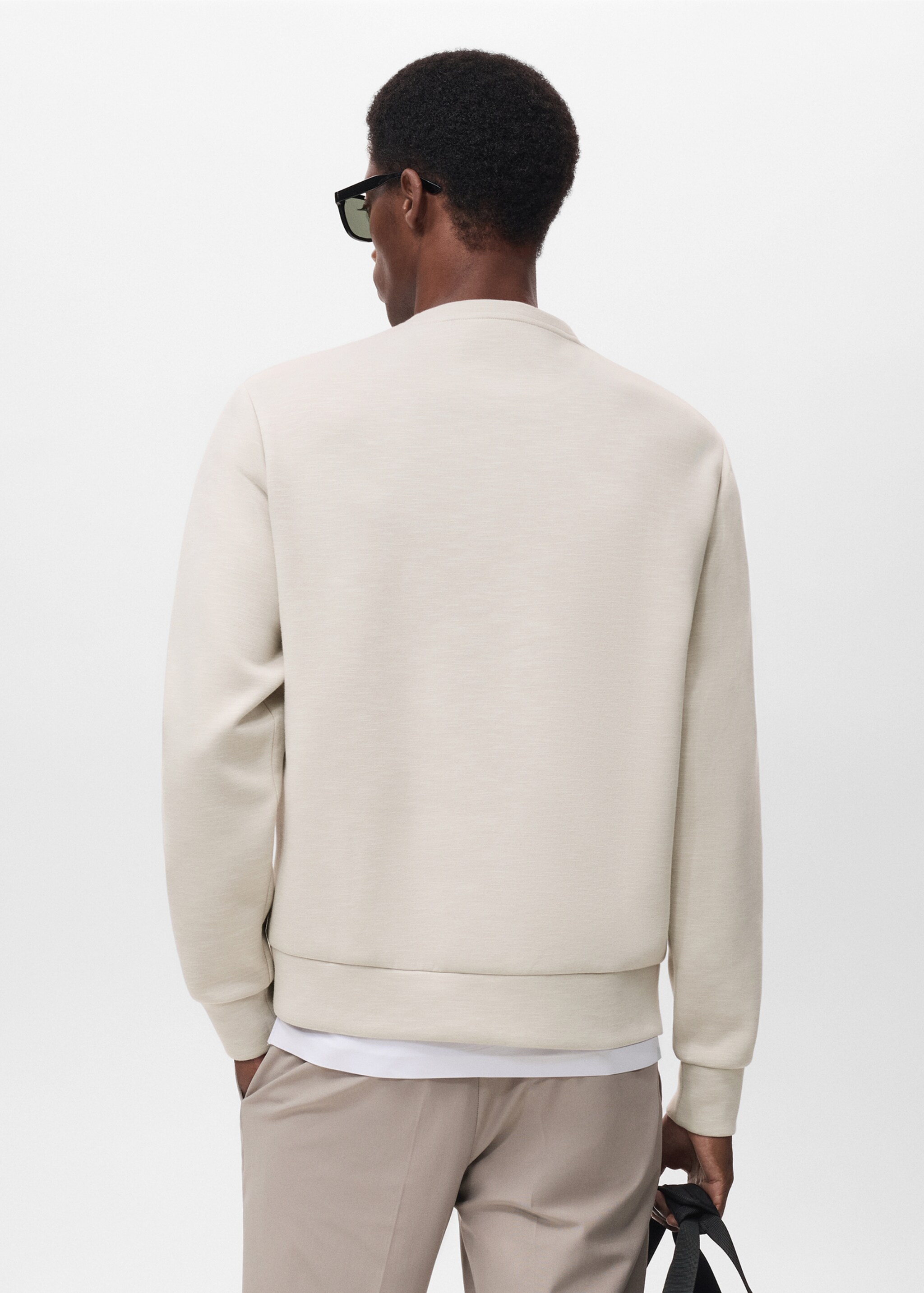 Sudadera bolsillo regular fit Thermolite® - Reverso del artículo, Gris hielo. Ref: 17015980-00.