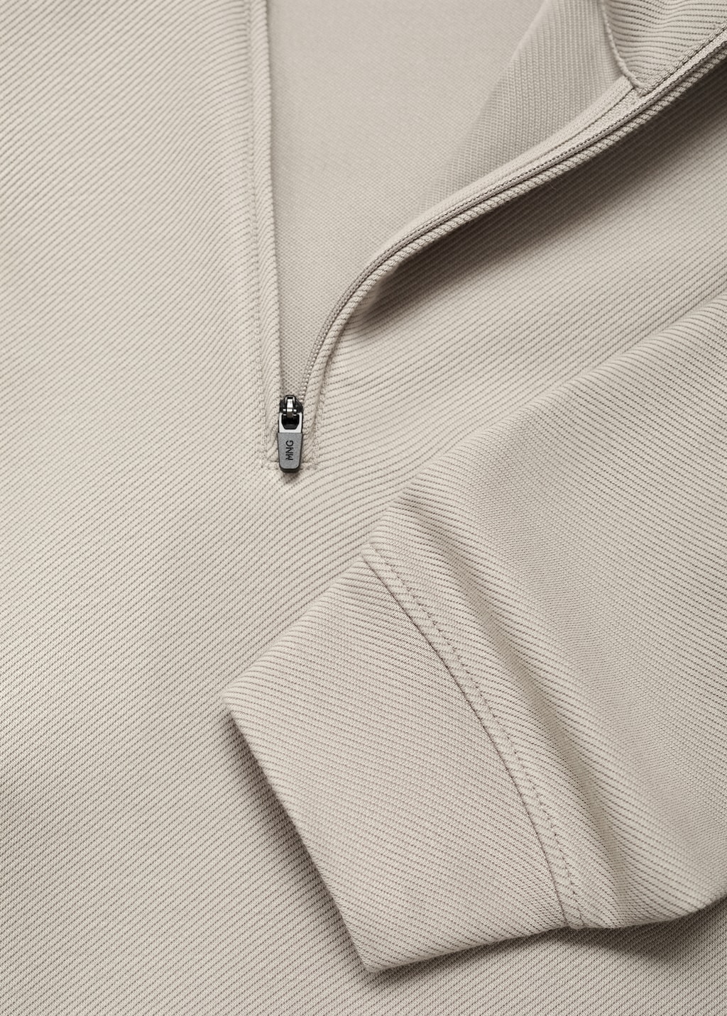 Regular-fit technical zip-up sweatshirt