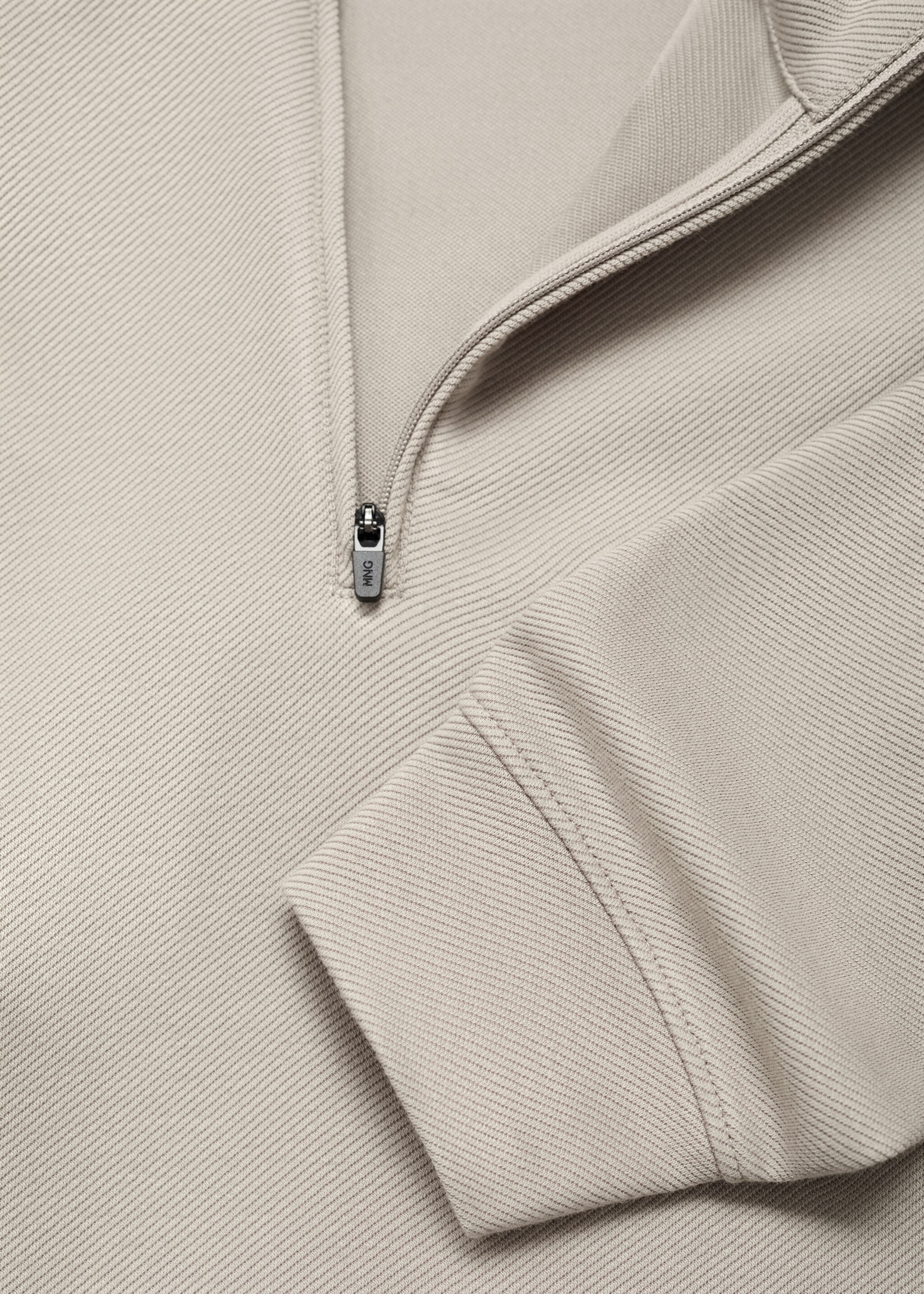 Sudadera cremallera regular fit - Detalle del artículo 0, Gris claro/pastel. Ref: 17015981-00.