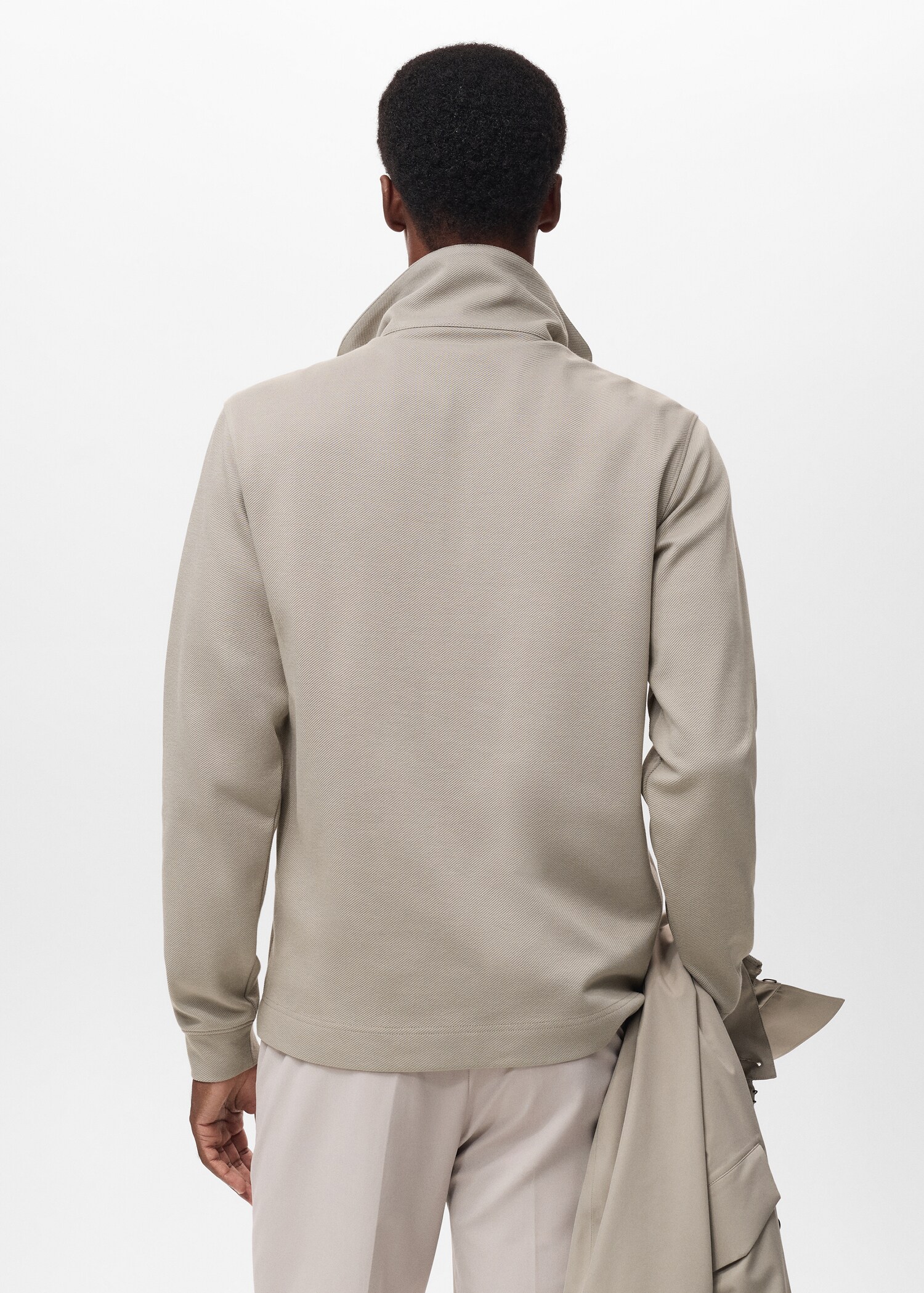 Sudadera cremallera regular fit - Reverso del artículo