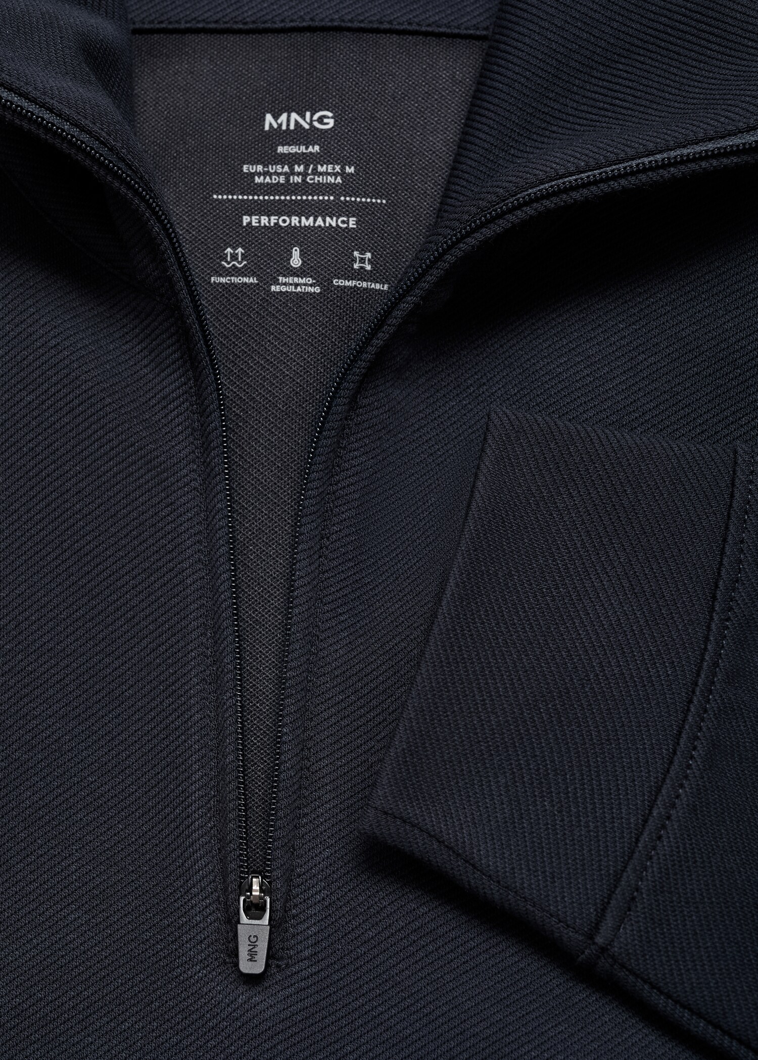 Sudadera cremallera regular fit - Detalle del artículo 0