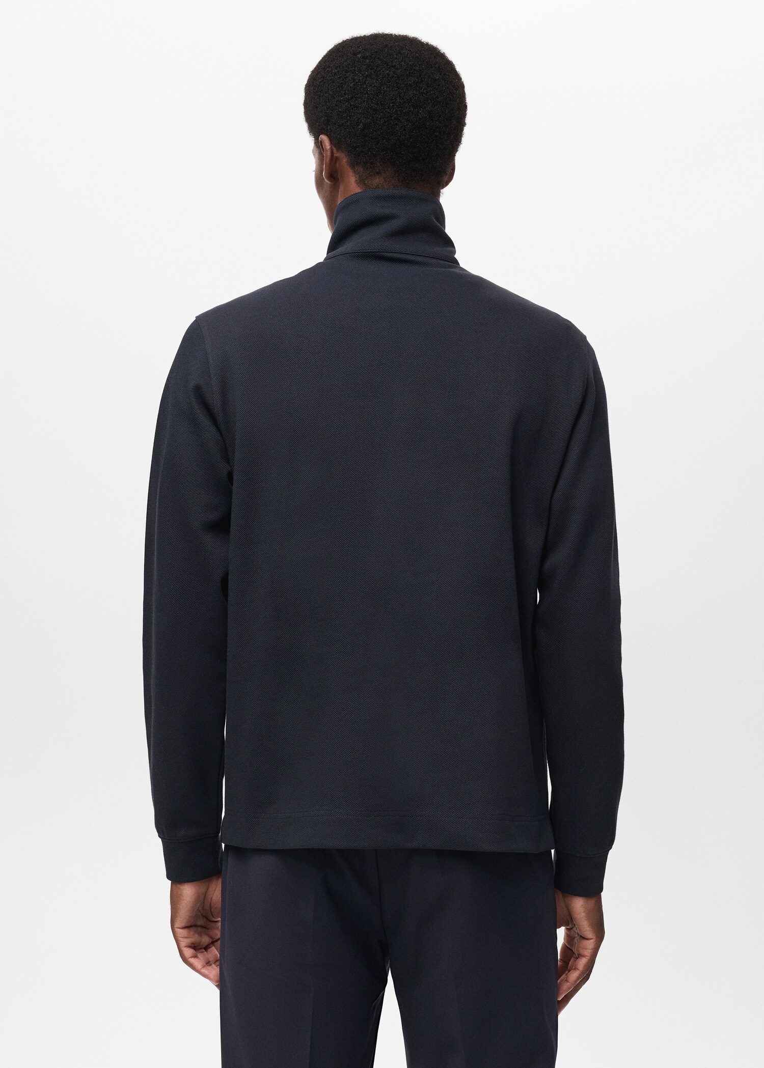 Sudadera cremallera regular fit - Reverso del artículo
