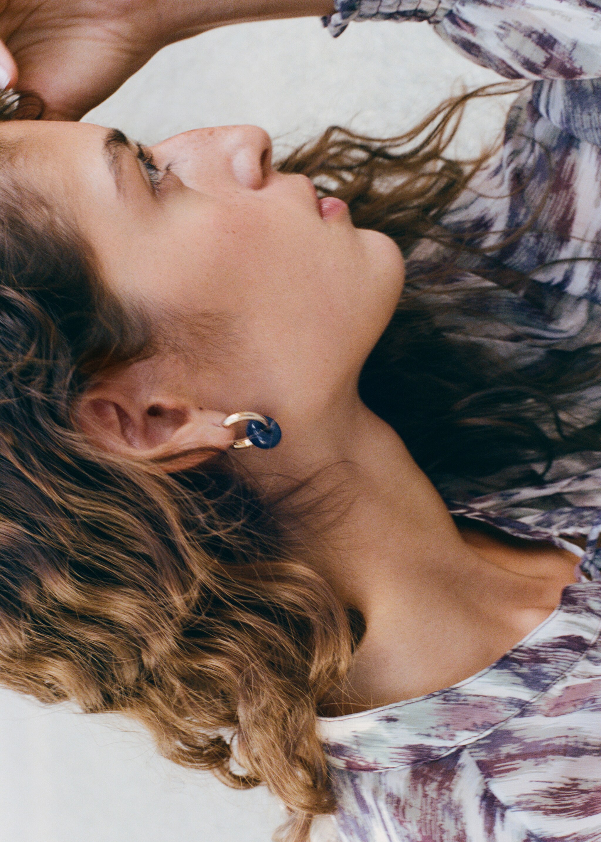 Combined earrings - Details of the article 5, Gold. Ref: 17015990-00.