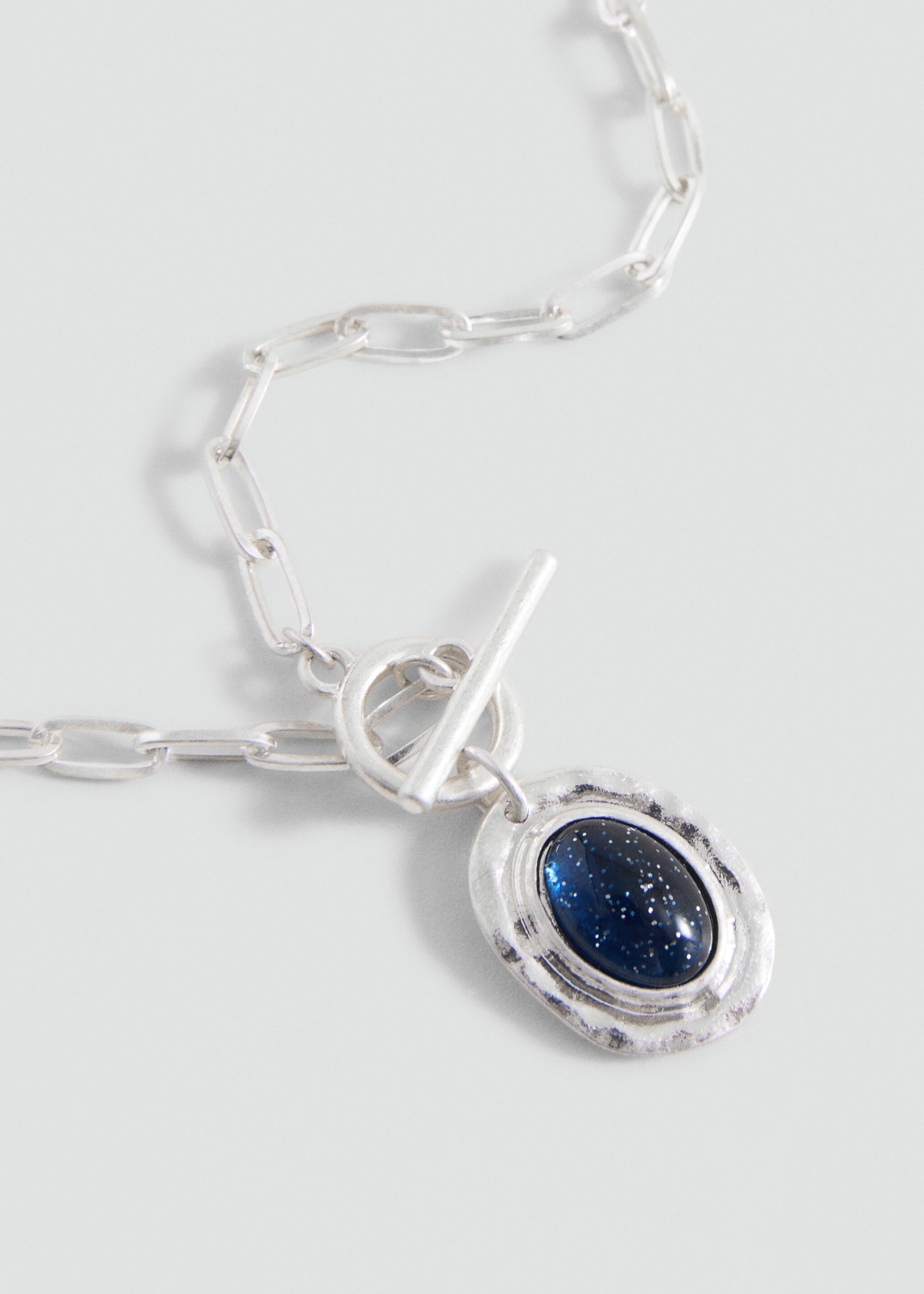 Geometric stone necklace - Medium plane, Silver. Ref: 17015994-00.