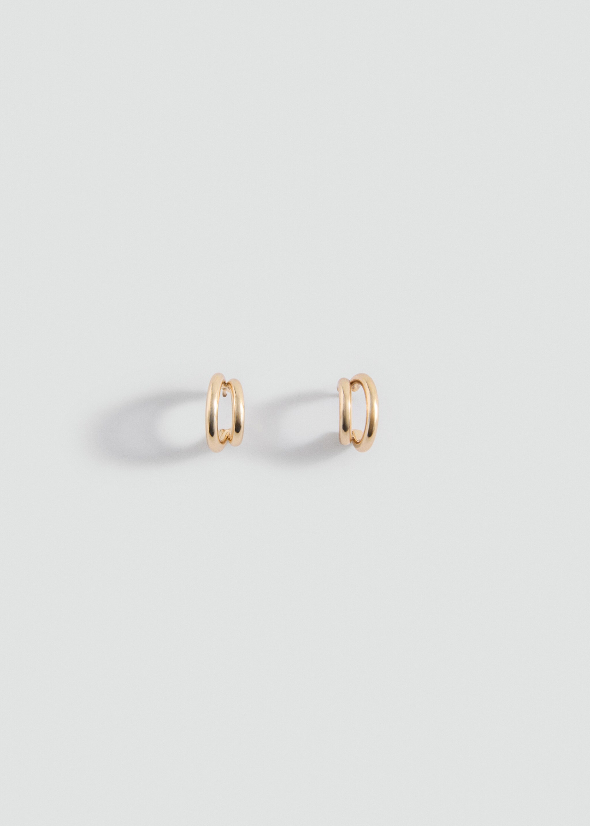 Metallic hoop earrings - Article without model, Gold. Ref: 17015996-00.