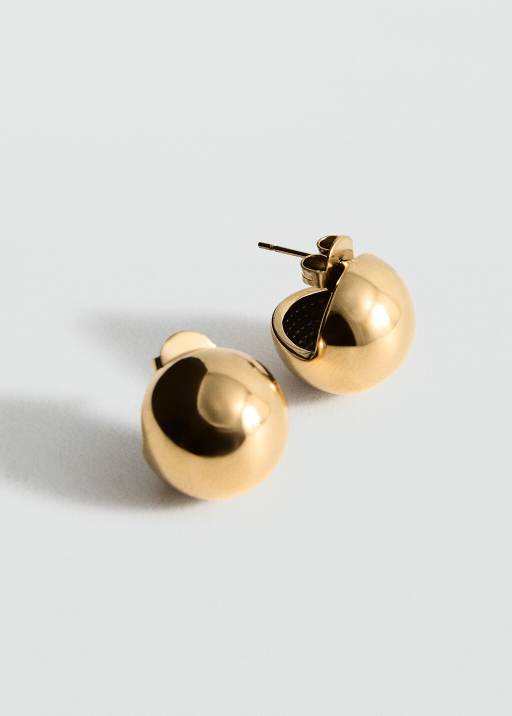 Stainless steel ball earrings