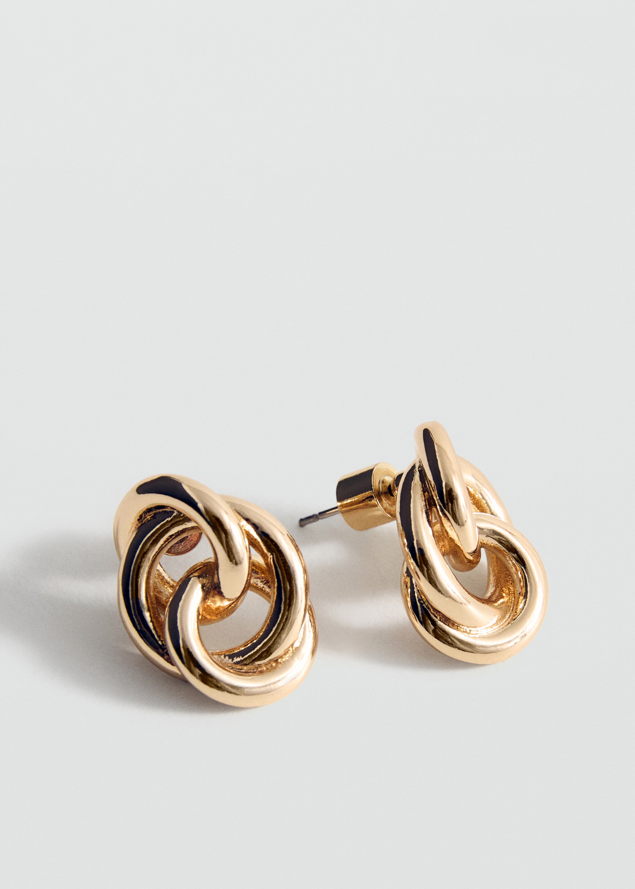 Pendientes aros entrelazados - Plano medio, Oro. Ref: 17015999-00.