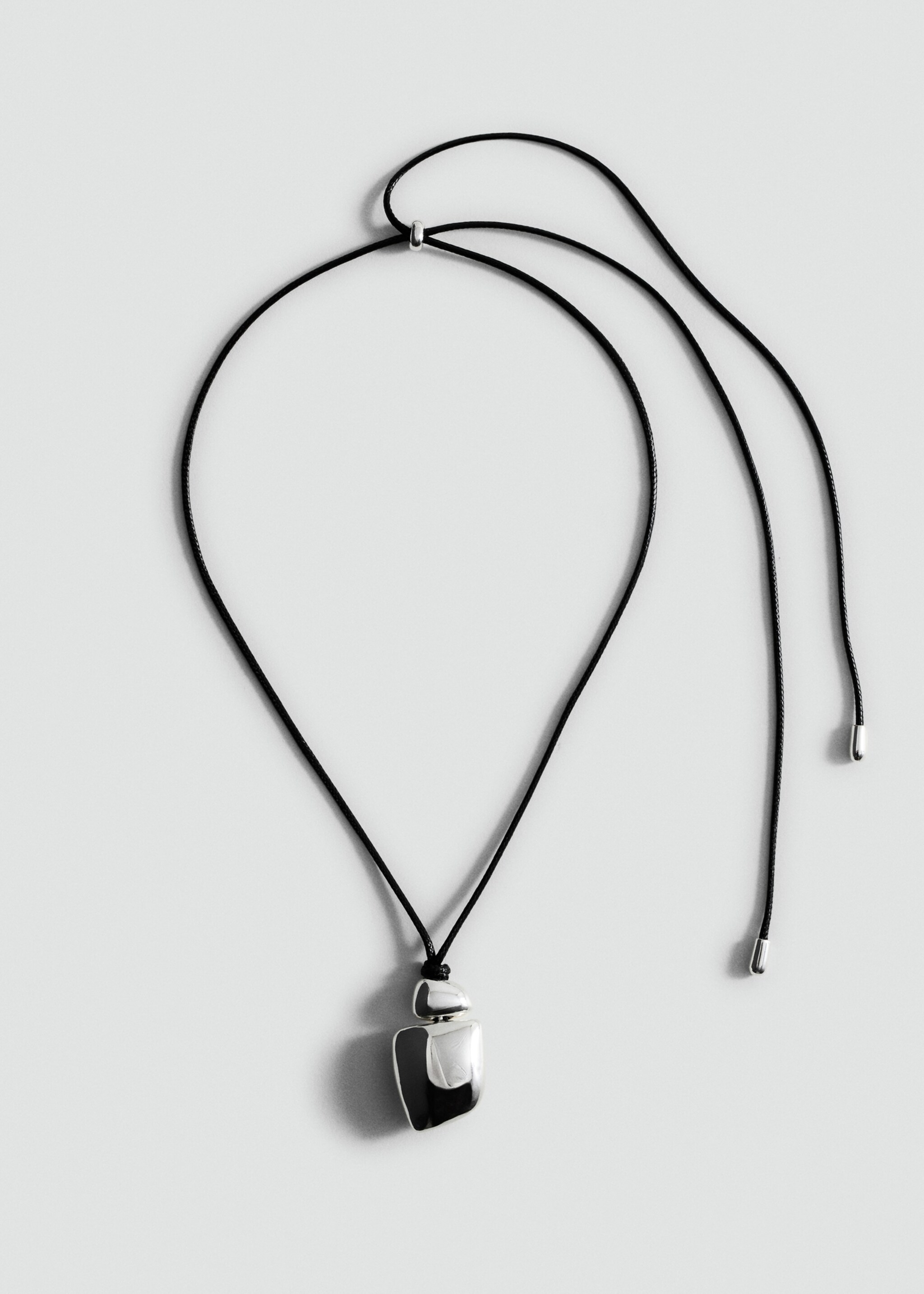 Metal pendant necklace - Article without model, Silver. Ref: 17016004-00.