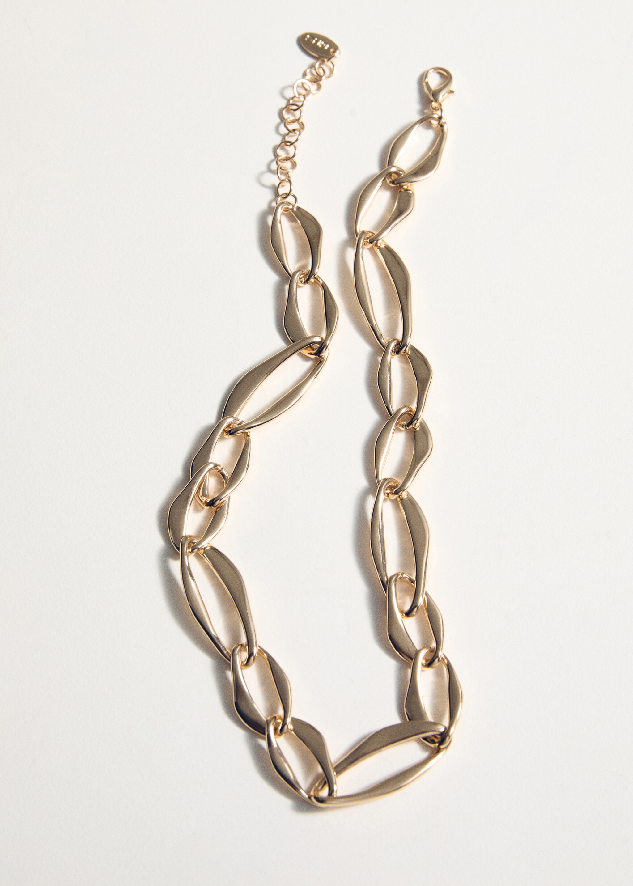 Flat link necklace - Details of the article 5, Gold. Ref: 17016009-00.
