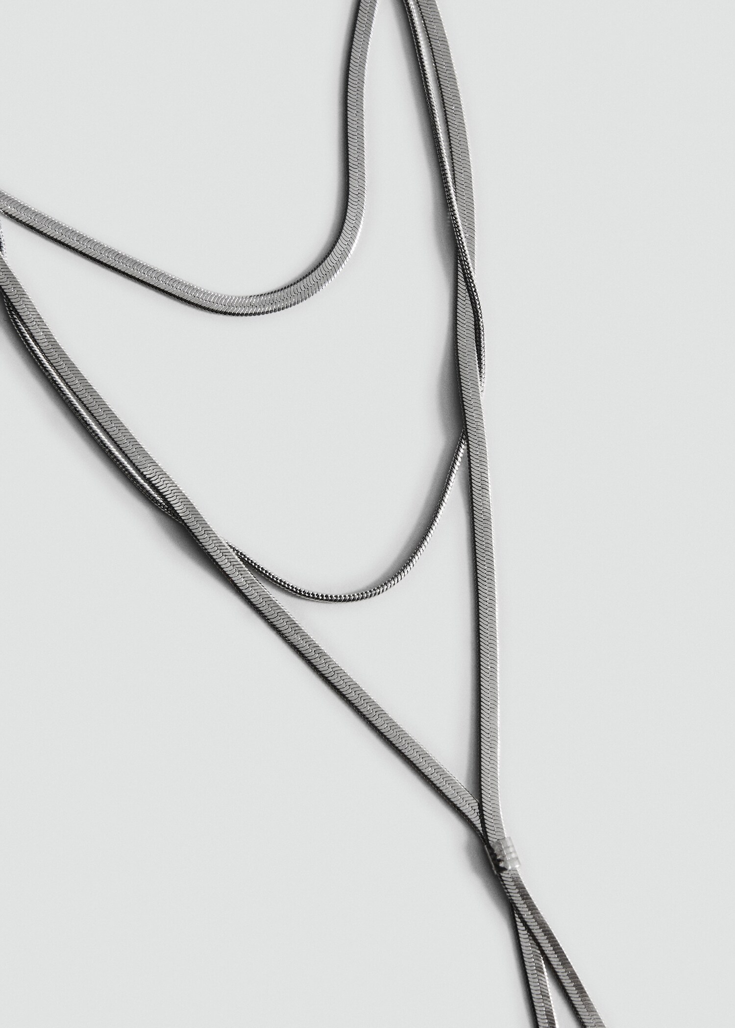 Collier cascade bi-matière - Plan moyen