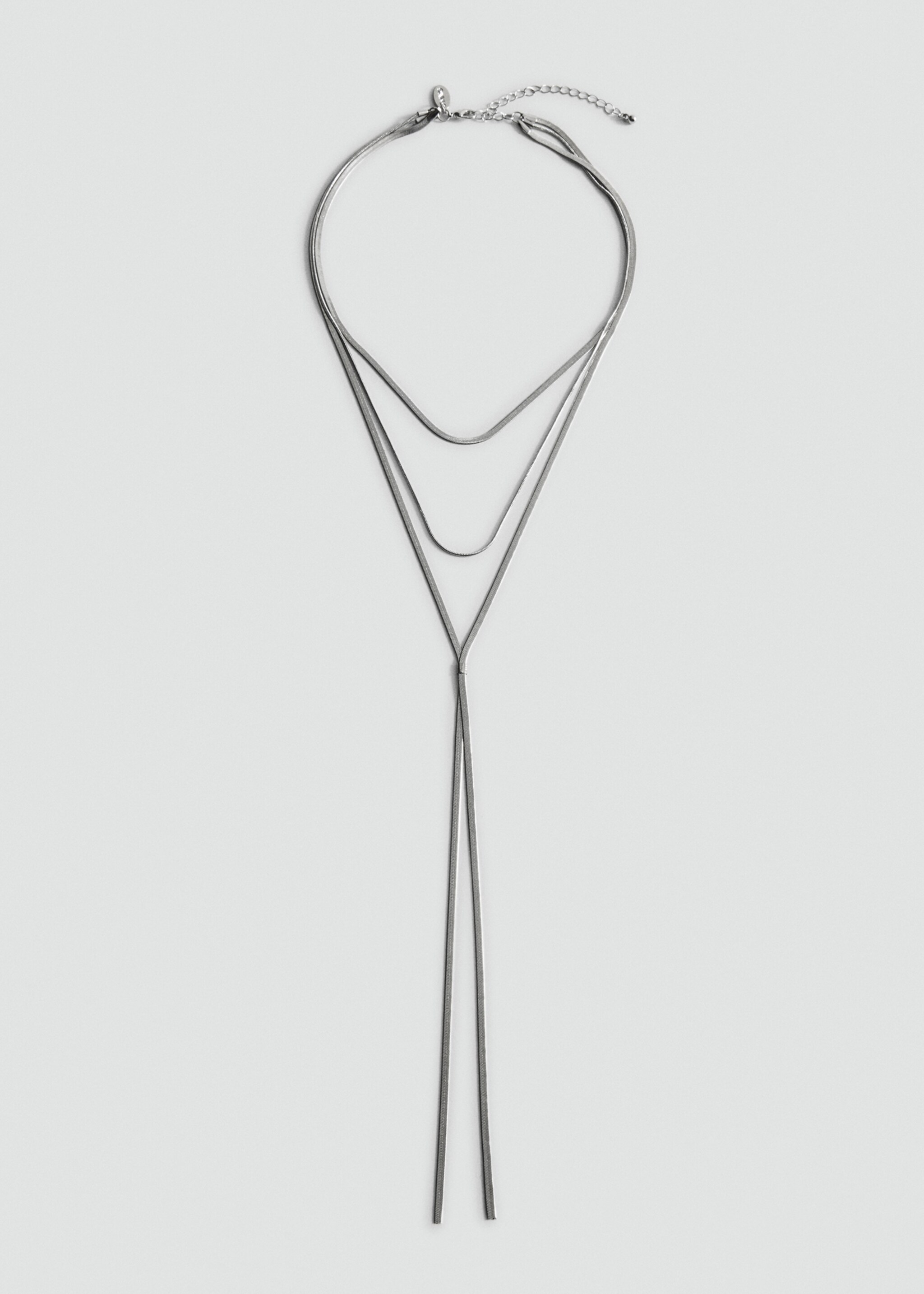 Collier cascade bi-matière - Article sans modèle, Argent. Ref: 17016012-00.