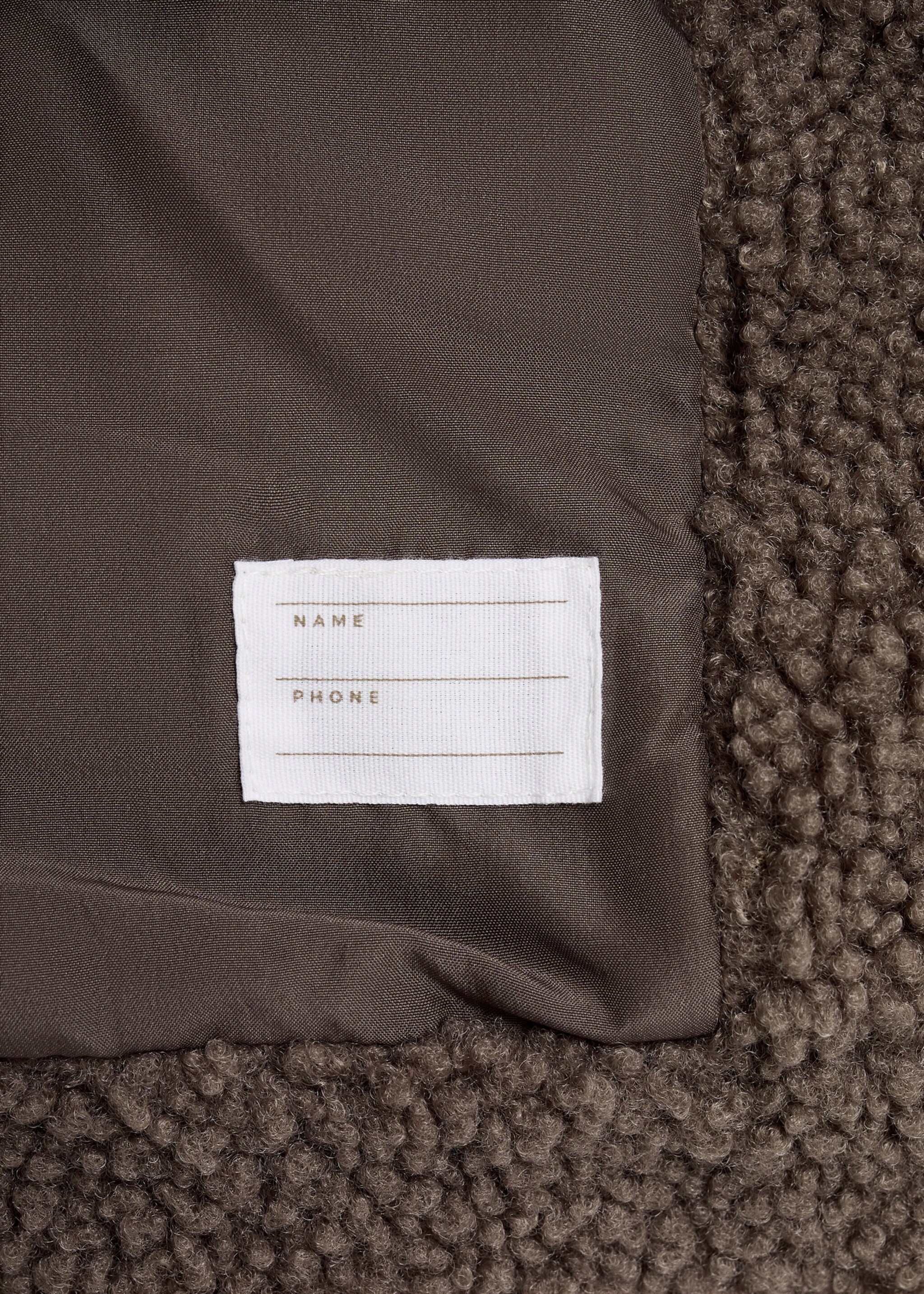 Coat teddy - Details of the article 0, Brown. Ref: 17016331-00.