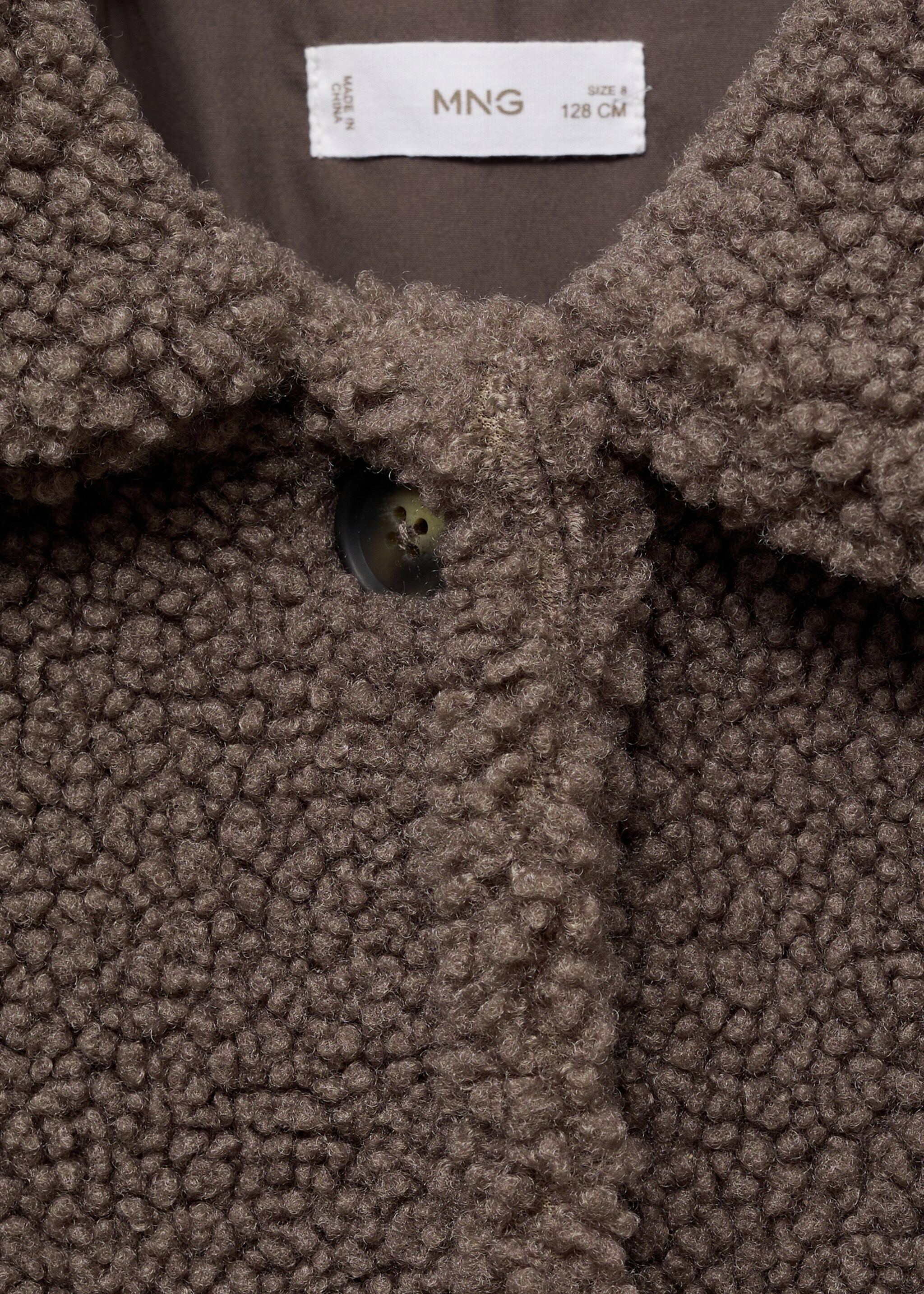 Coat teddy - Details of the article 8, Brown. Ref: 17016331-00.