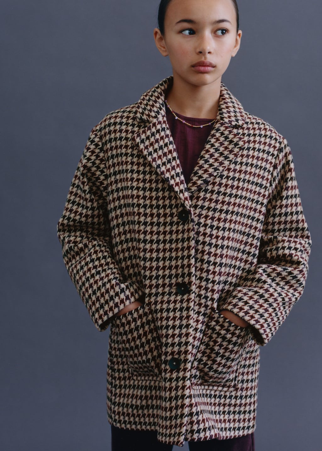 ジャケット・アウター calee Hound tooth pattern chester coat ジャケット・アウター calee Hound tooth pattern chester coat