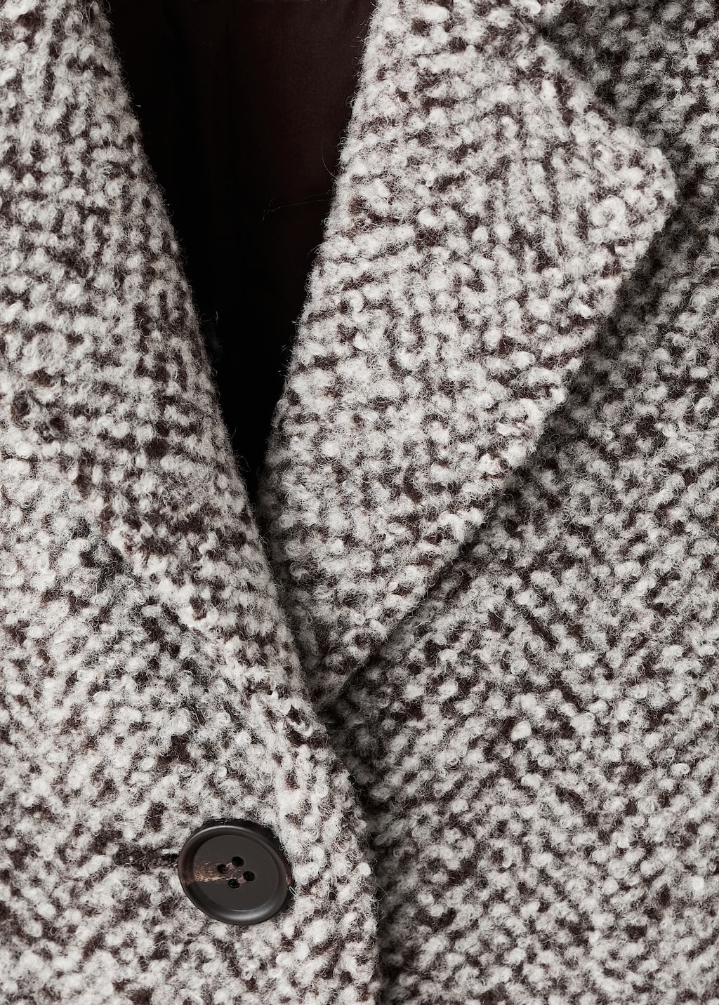 Flecked wool-blend coat