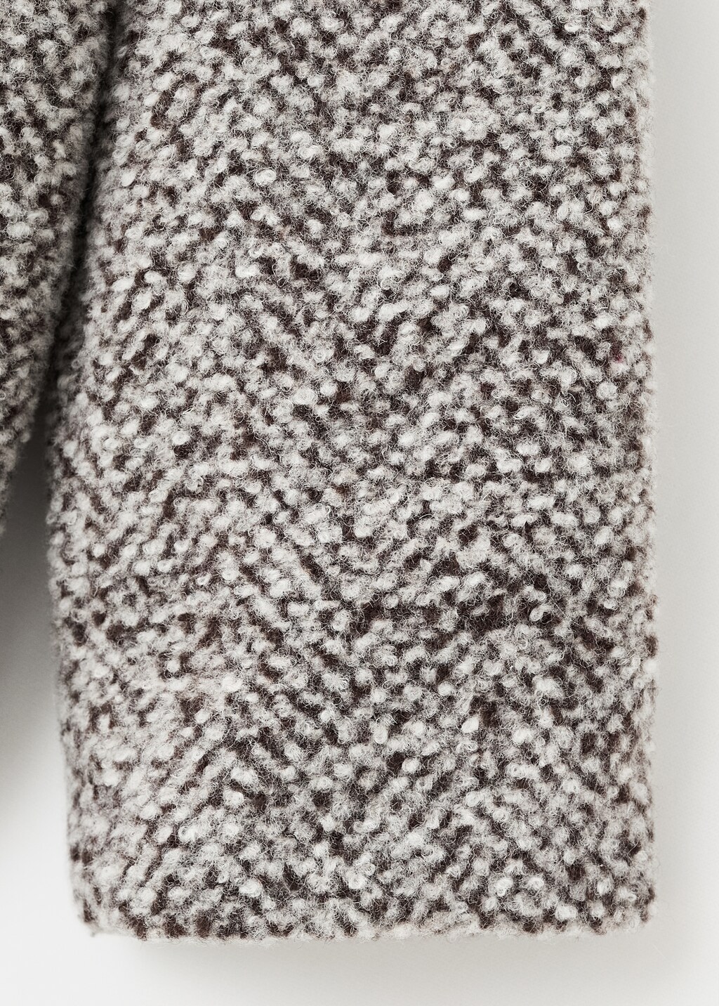 Flecked wool-blend coat