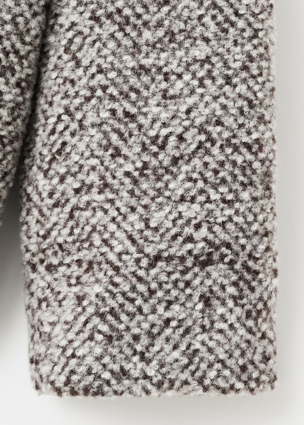 Flecked wool-blend coat