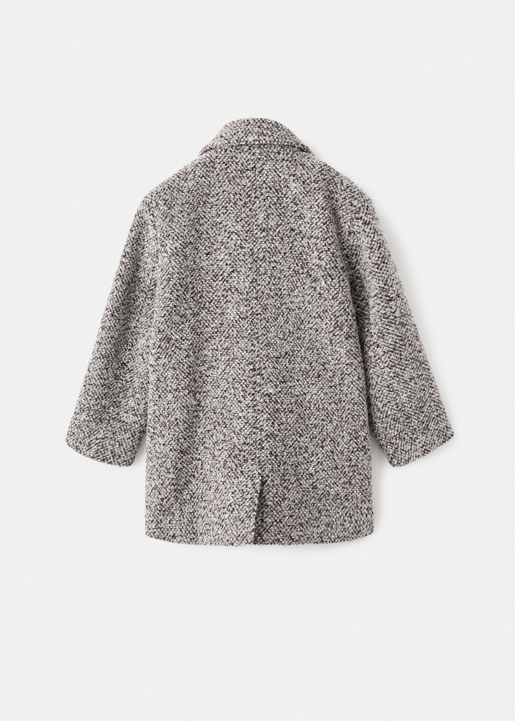 Flecked wool-blend coat