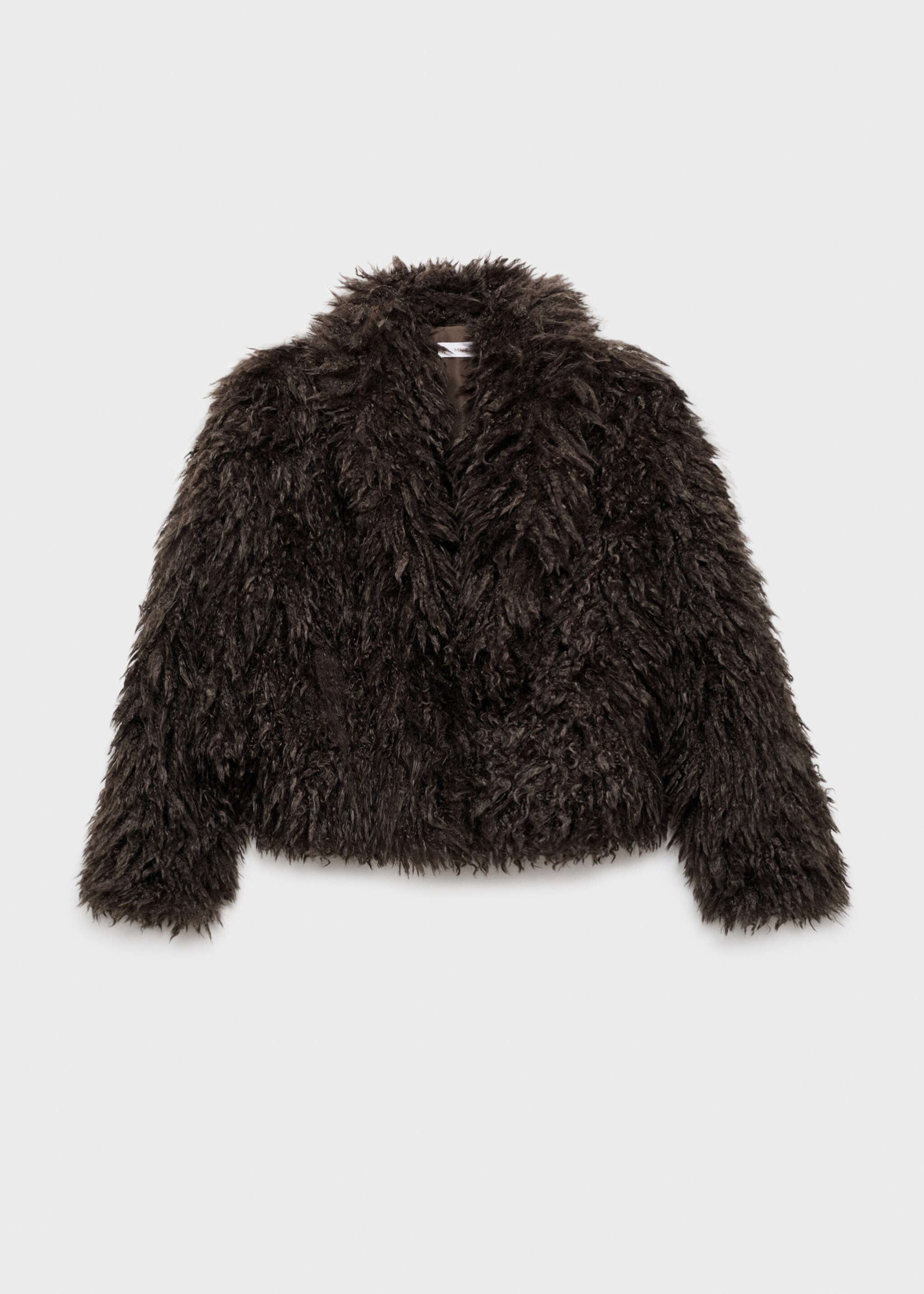 Short fur effect coat - Article without model, Brown. Ref: 17016337-00.