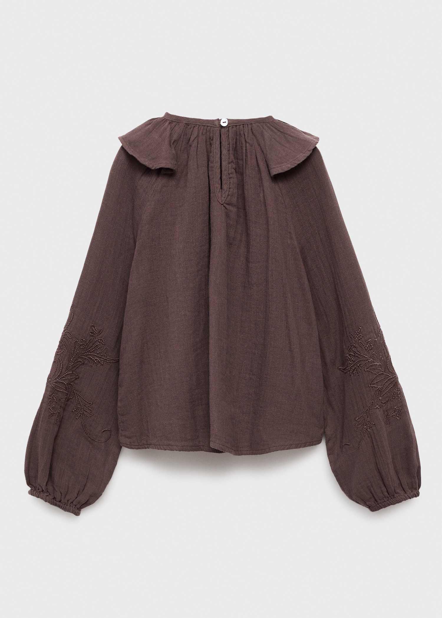 Ruffled embroidered blouse - Reverse of the article