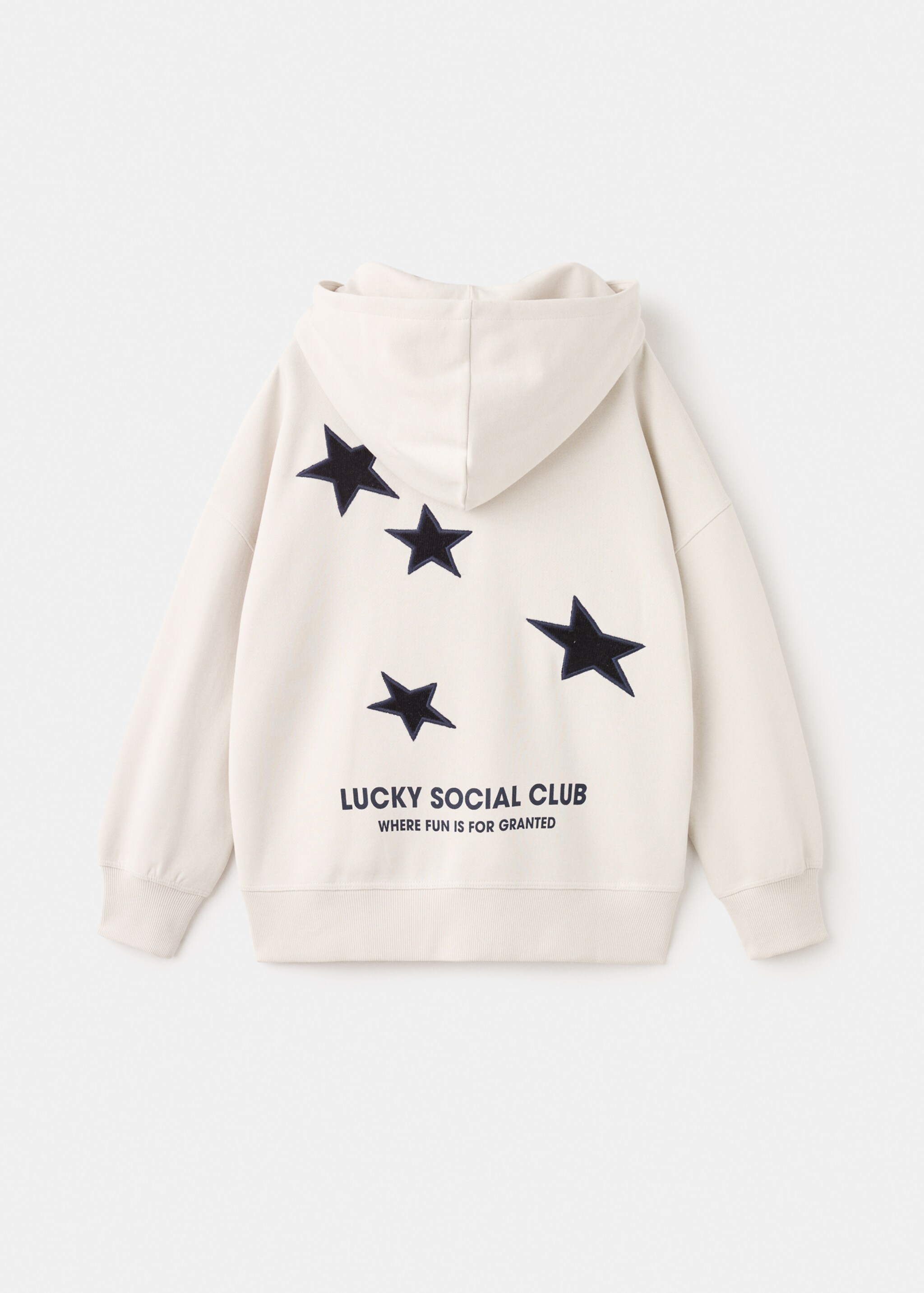 Sweatshirt stars - Reverse of the article, Ice Grey. Ref: 17016347-00.