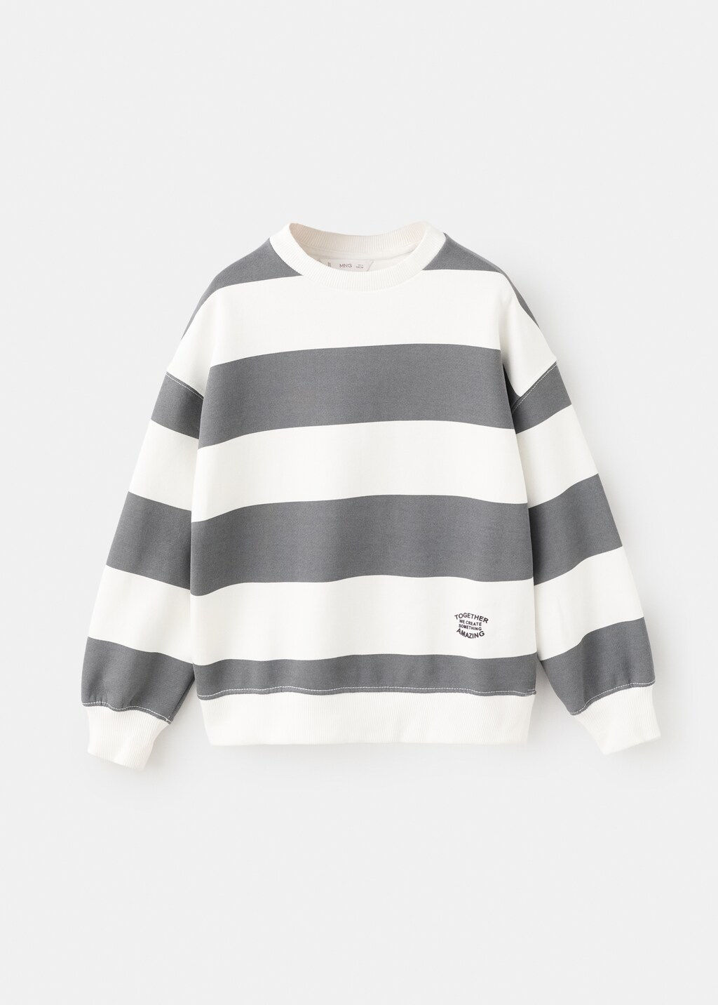 Striped cotton-blend sweatshirt