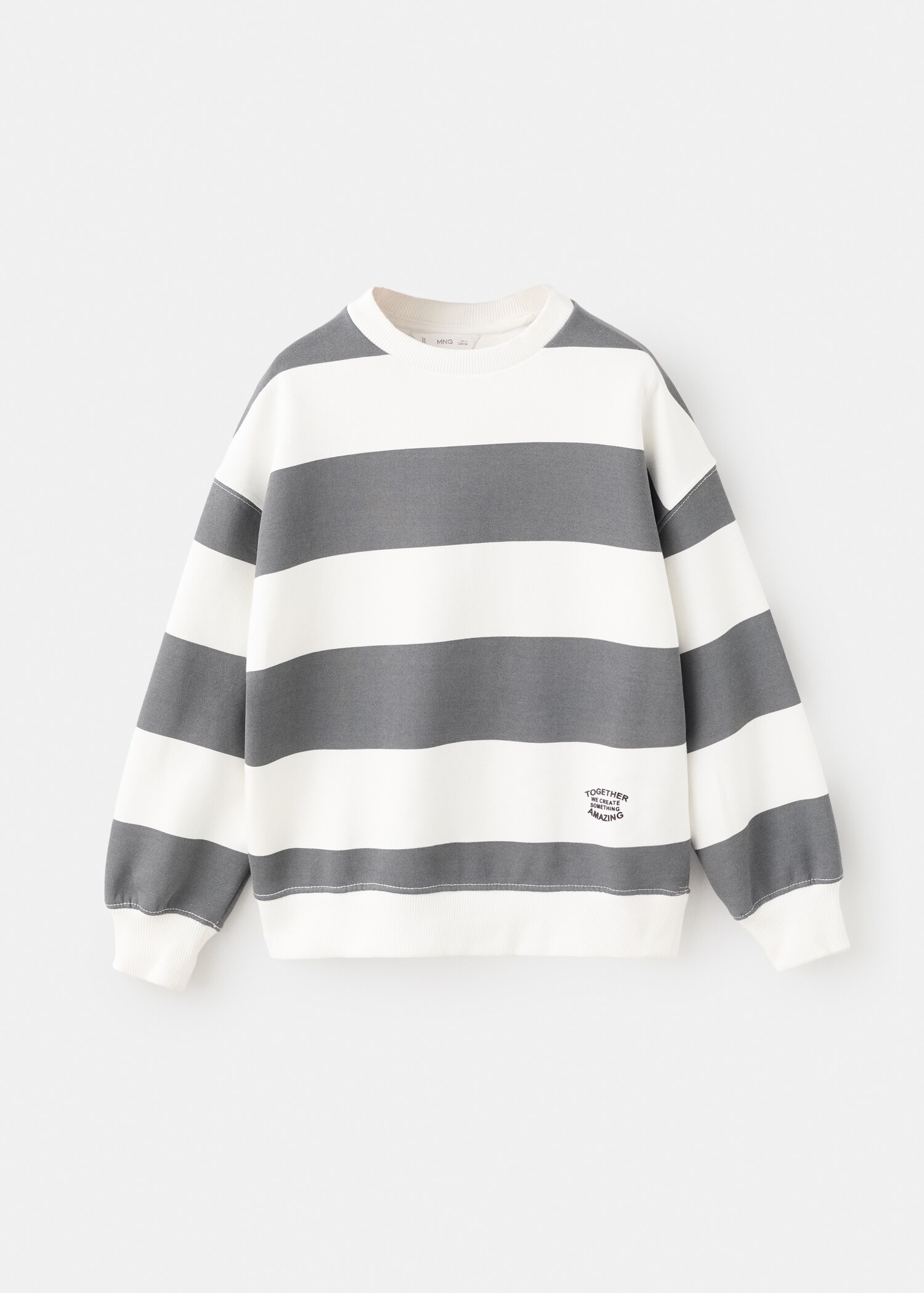 Sweat-shirt coton rayures - Article sans modèle