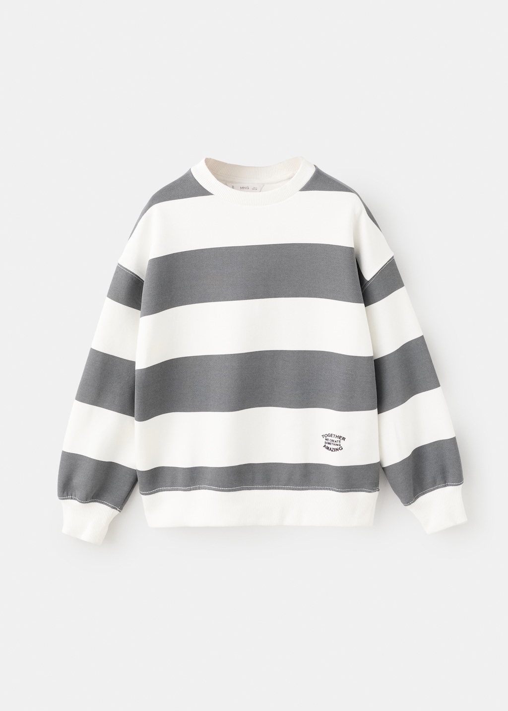Striped cotton-blend sweatshirt