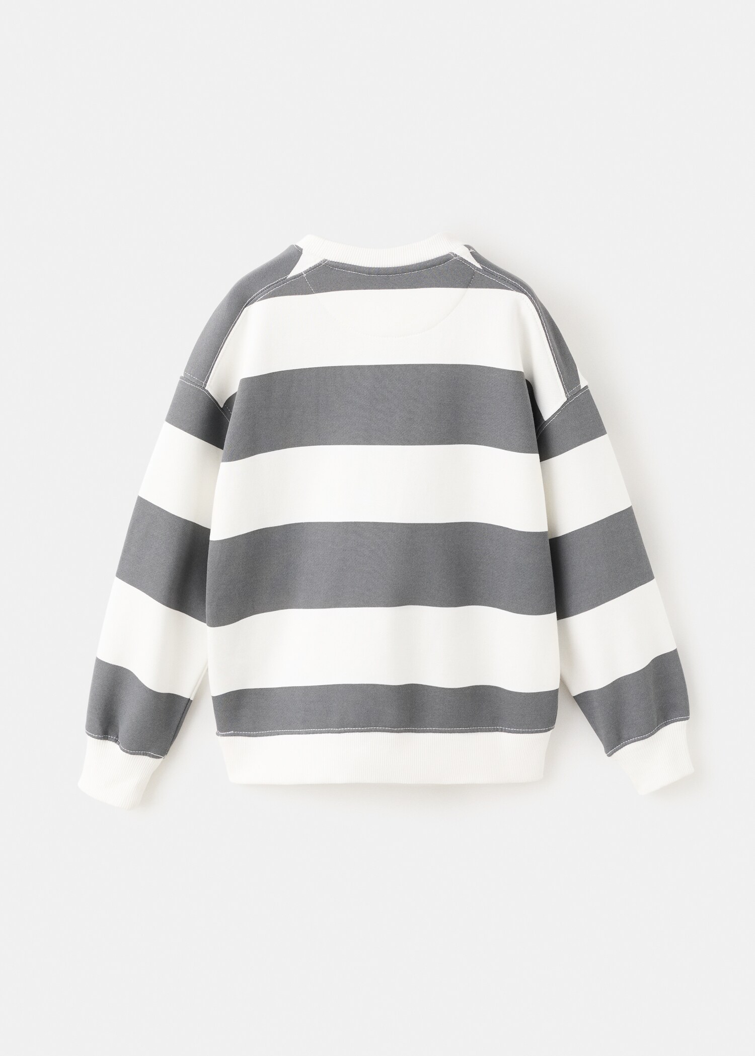 Sweat-shirt coton rayures - Verso de l’article