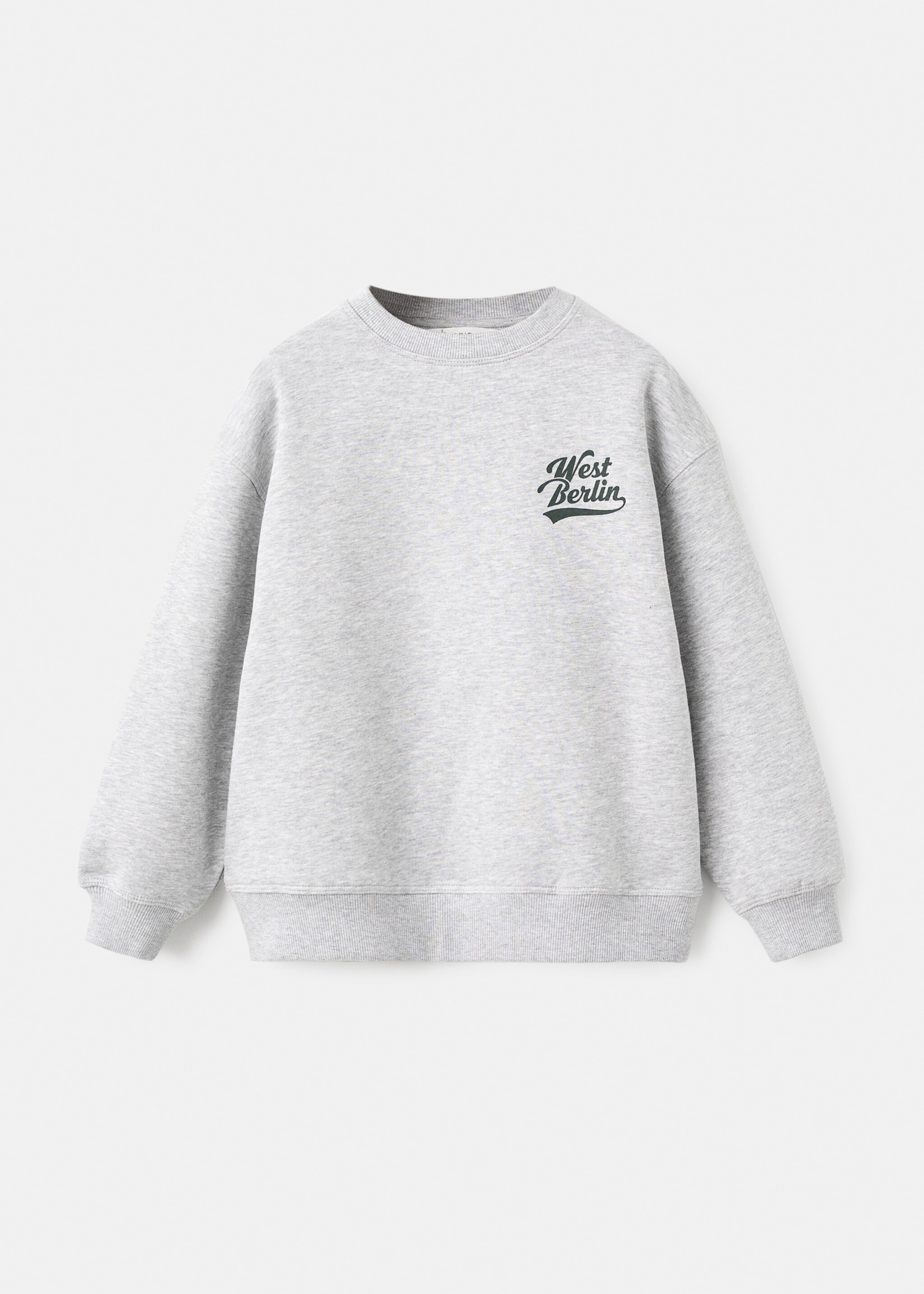 Sweat berlin - Article sans modèle, Gris chiné moyen. Ref: 17016349-00.