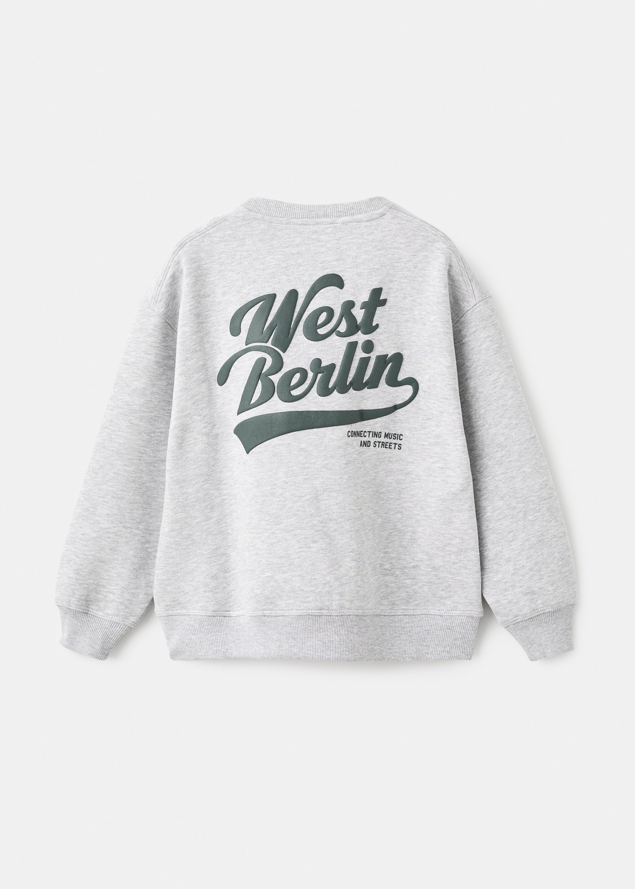 Sweat berlin - Verso de l’article, Gris chiné moyen. Ref: 17016349-00.