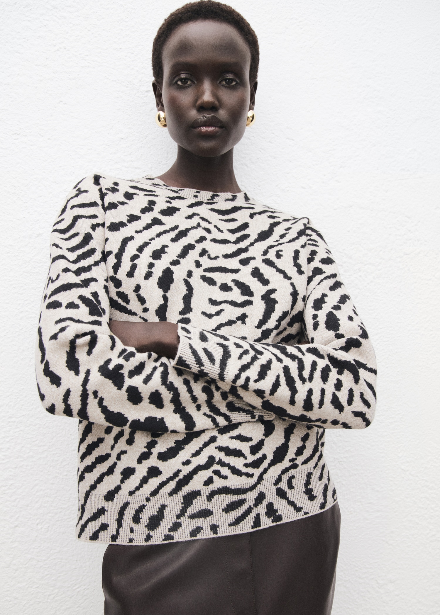 Jersey punto animal print - Plano medio